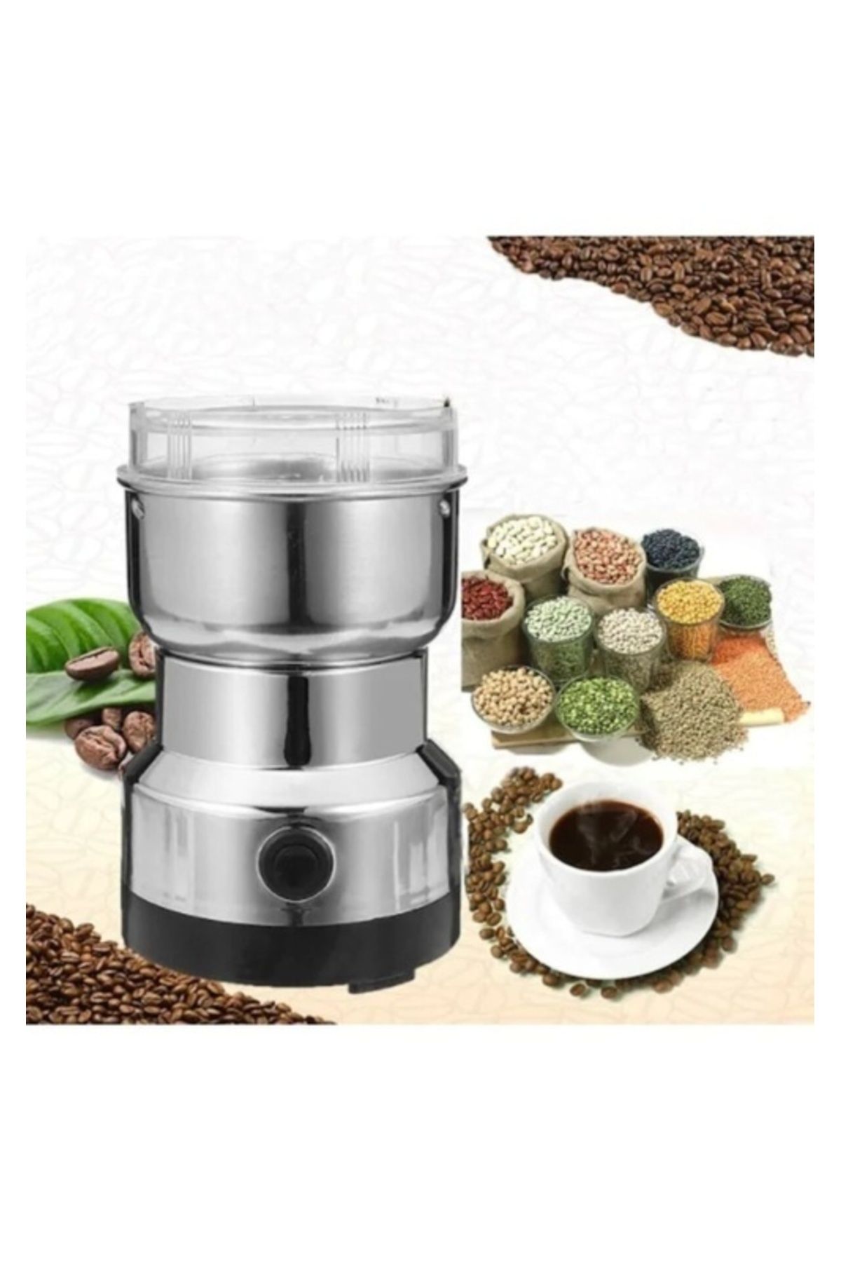 Genel Markalar Elektrikli Kahve Değirmeni Çok Fonksiyonlu Un Öğütme Makinesi Tahıl Fındık Baharat Tahıl Öğütücü