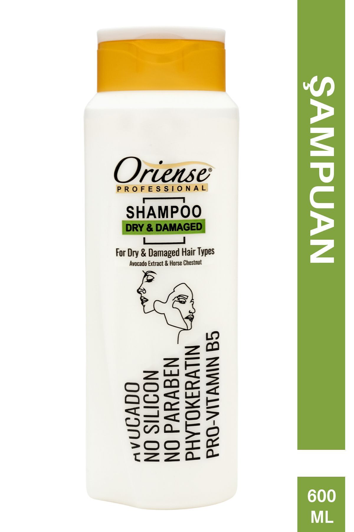 ORİENSE 600ml Şampuan - Kuru Ve Yıpranmış Saçlar Içinpro-vitamin B5 Ve Fitokeratin Ile Nihai Bakım