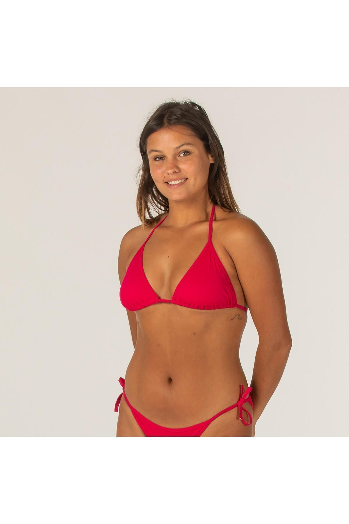 Decathlon Kadın Üçgen Bikini Üstü - Kırmızı - Mae