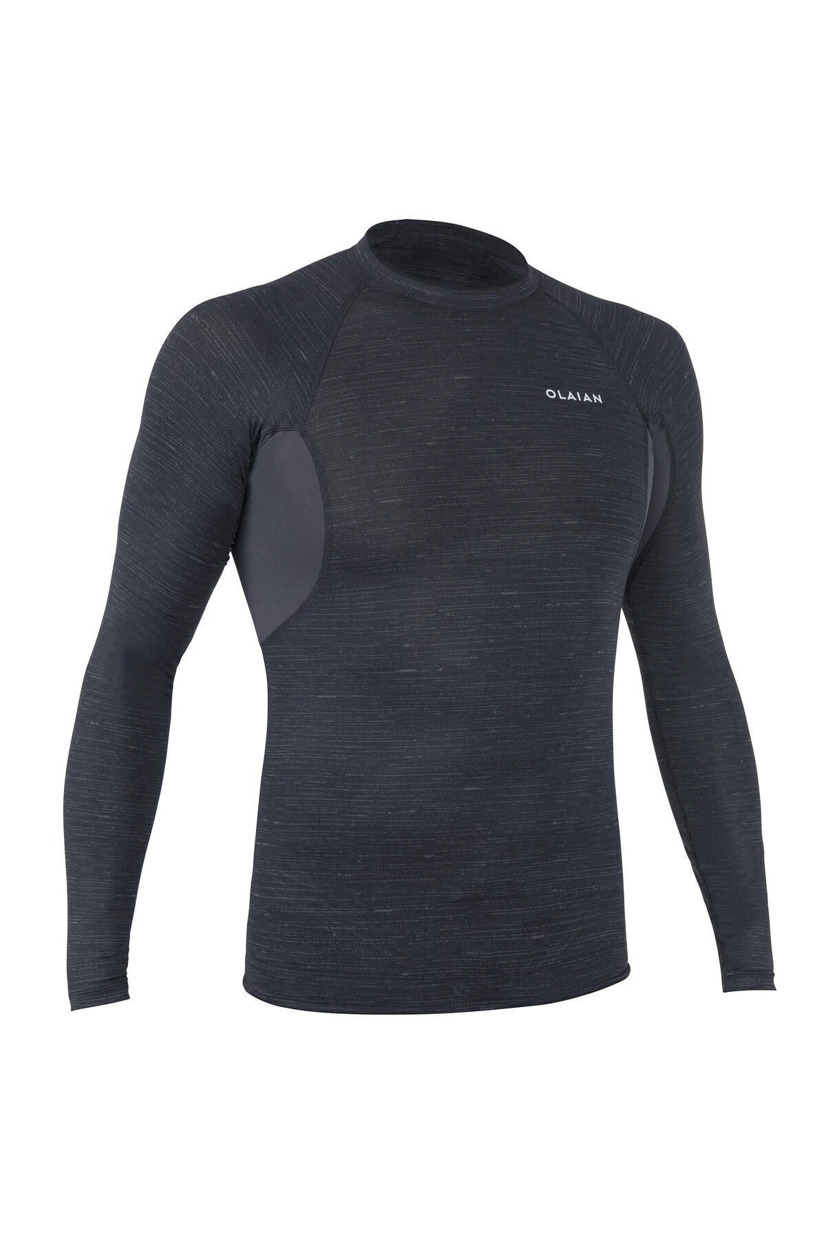 Decathlon Erkek Slim Fit Uzun Kollu UV Korumalı Tişört - Siyah - 900