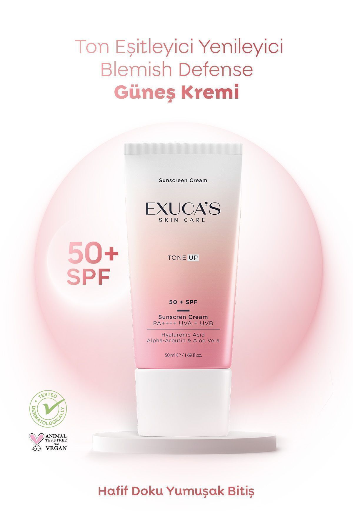 EXUCAS Ton Eşitleyici Yenileyici Blemish Defense Güneş Kremi Karma/ Yağlı Ciltler| Sunscreen Cream 50 Spf