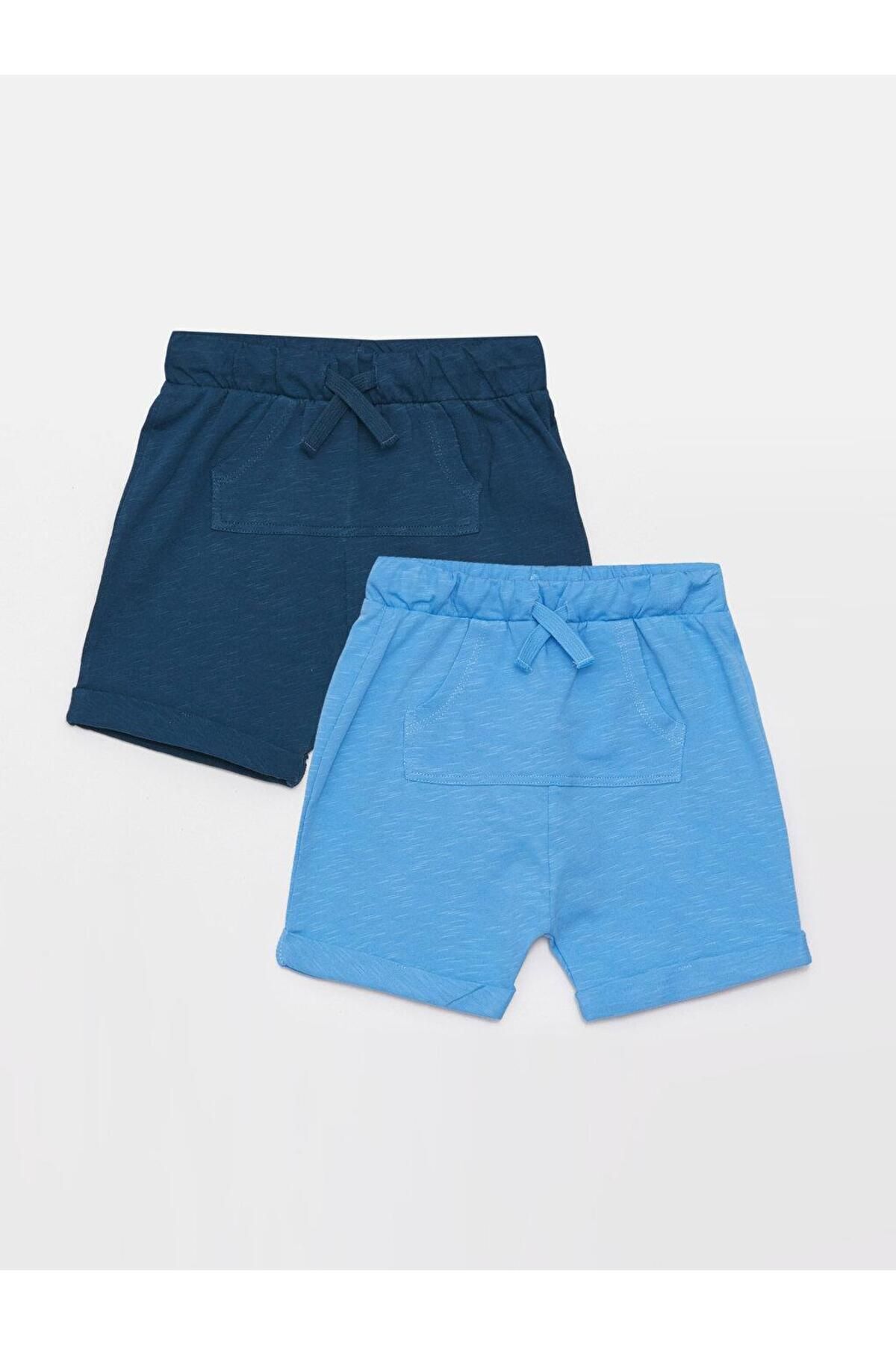 LC Waikiki LCW baby Beli Lastikli Basic Erkek Bebek Şort 2'li