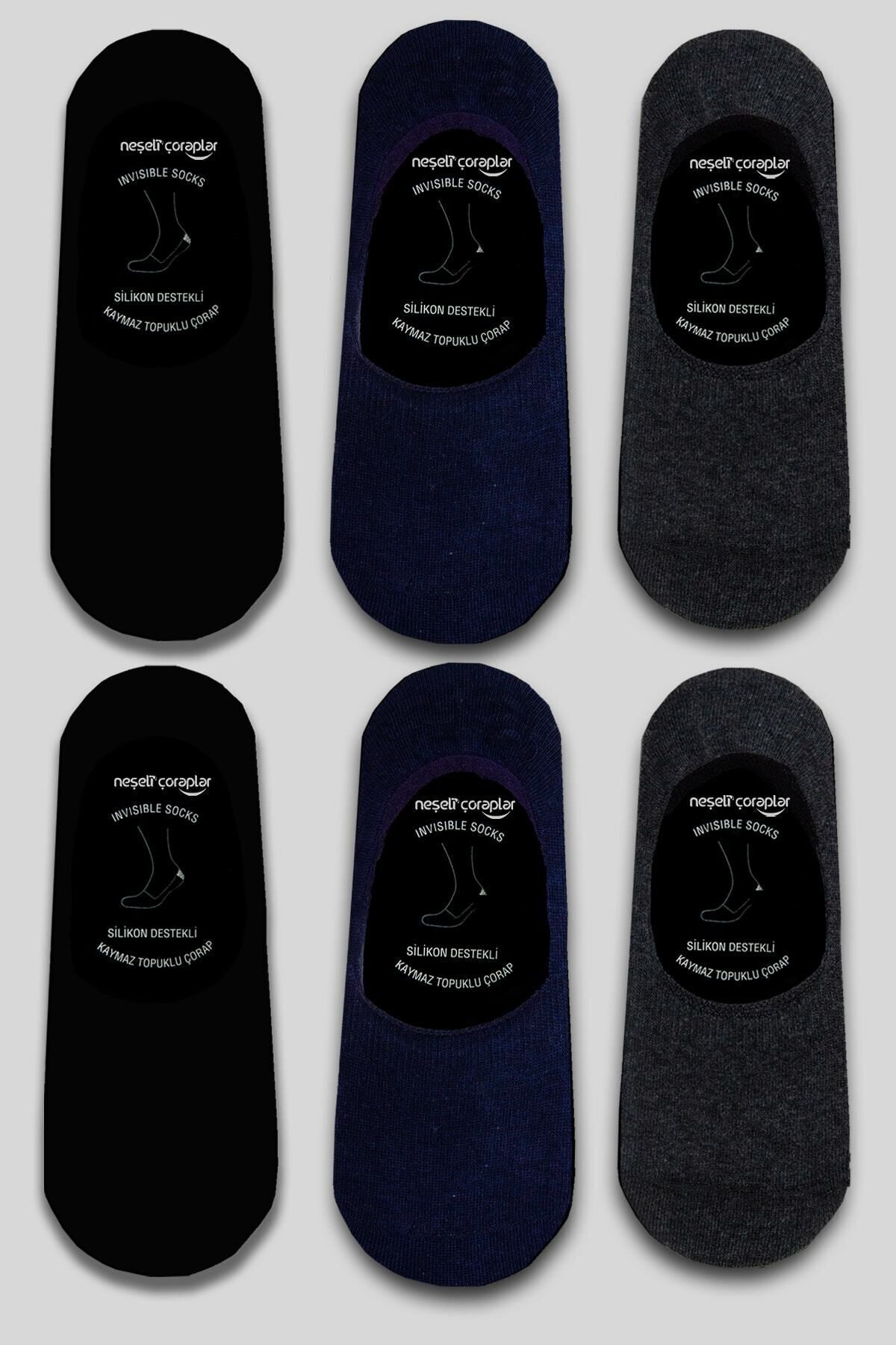 Neşeli Çoraplar 6'lı Koyu Babet Çorap Set