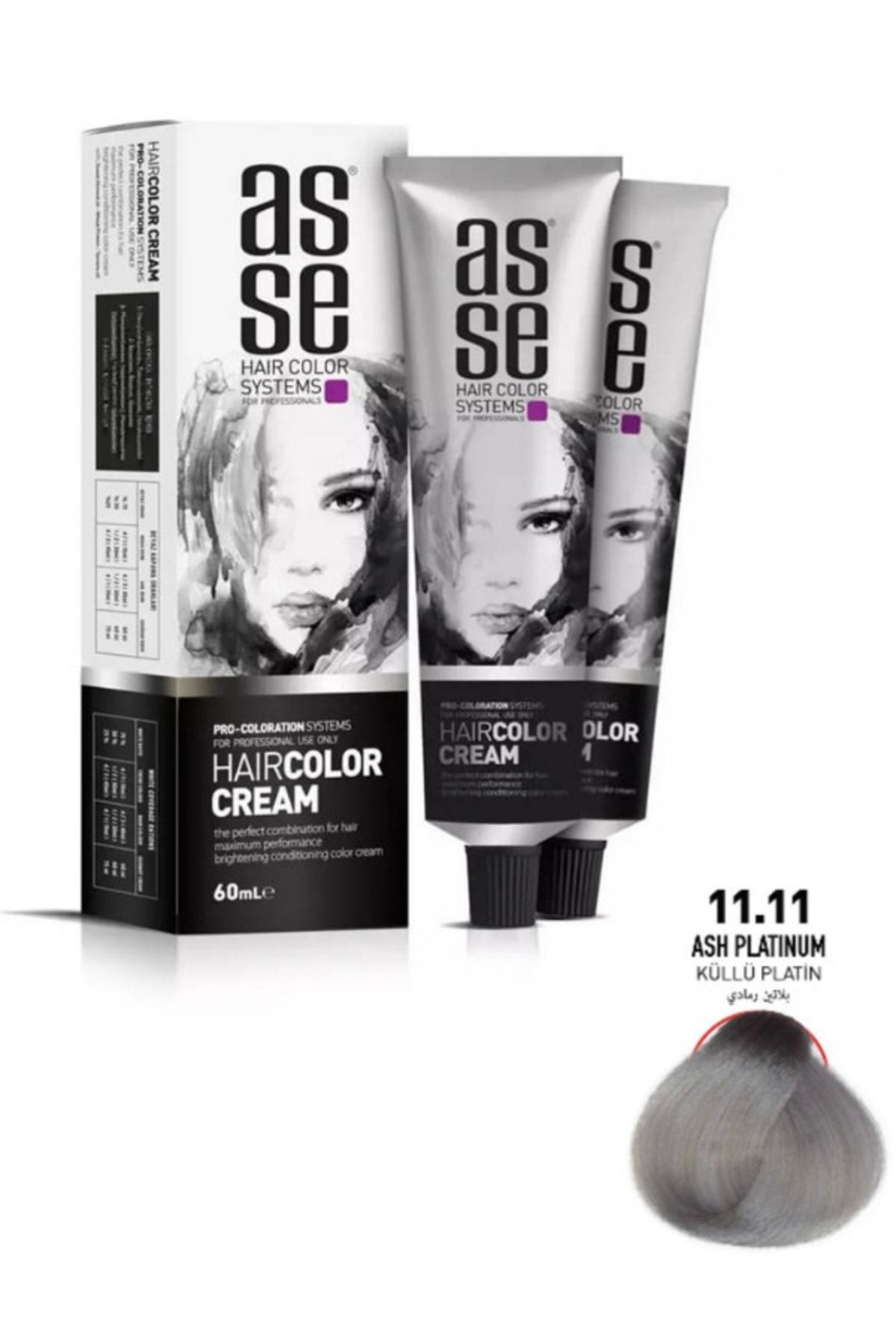 asse Hair Color Systems Saç Boyası 60 Ml. -11.11 Küllü Platin