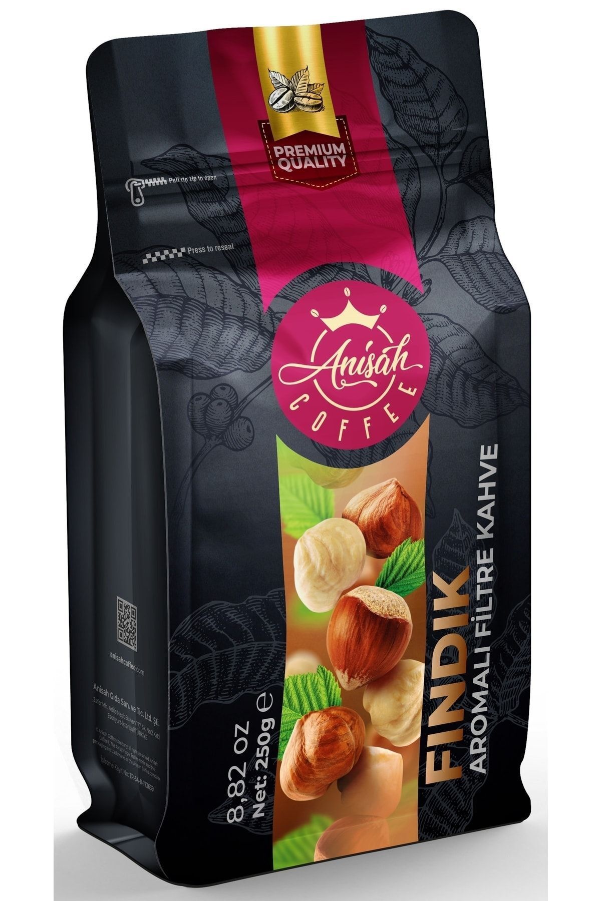 Anisah Coffee Fındık Aromalı Filtre Kahve 250 Gram