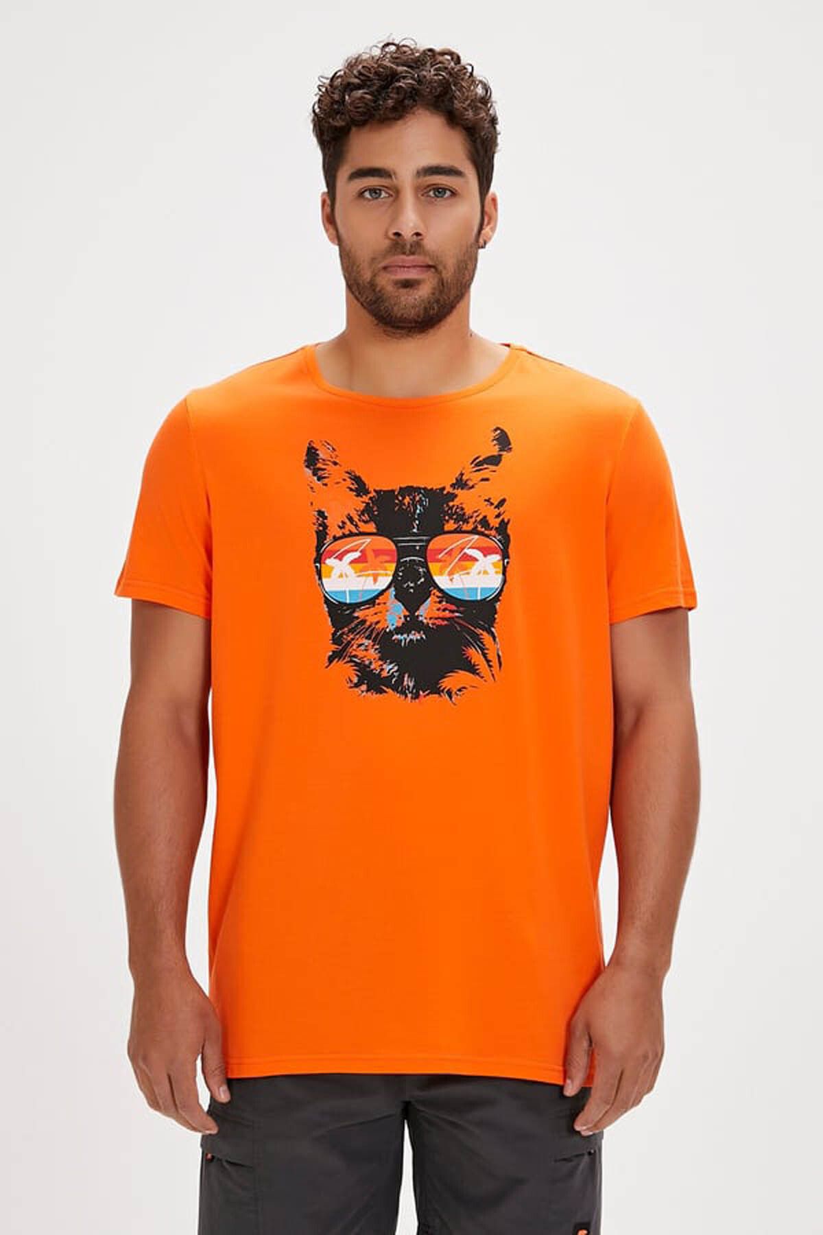 Bad Bear Erkek T-shirt Turuncu 24.01.07.011 Manx