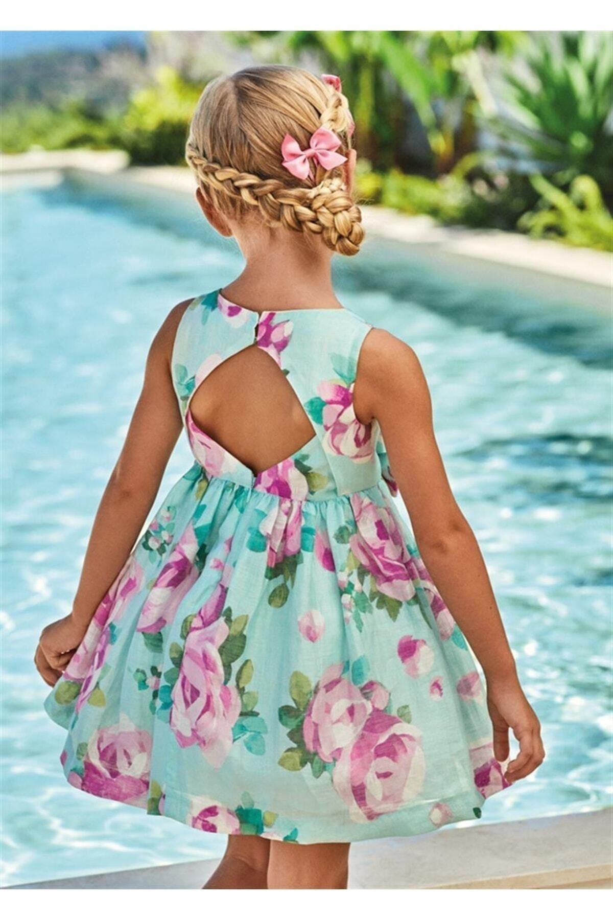 Mayoral Kız Çocuk Çiçekli Elbise