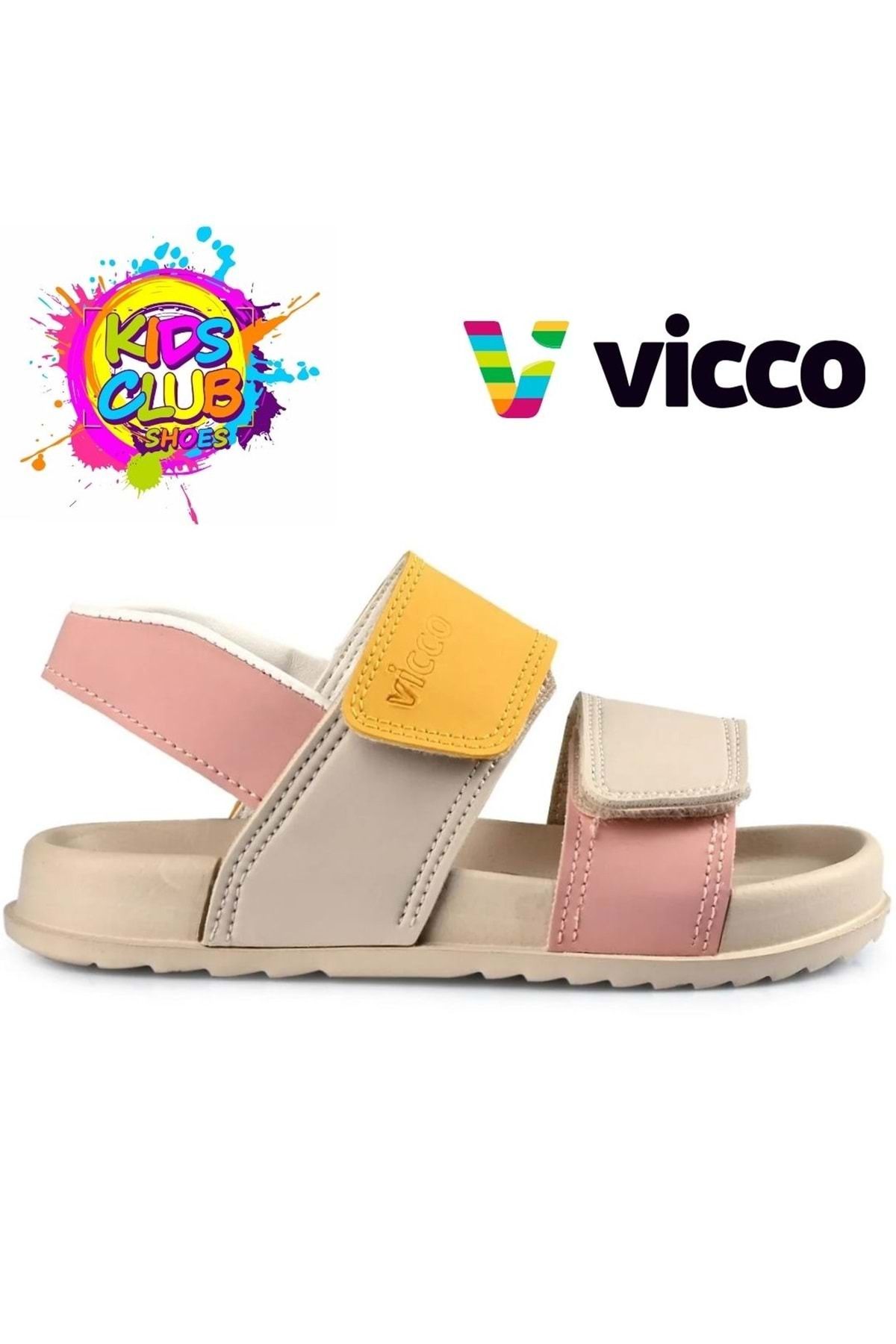 Kids Club Shoes Vicco Krixi Ortopedik Çocuk Sandalet BEJ