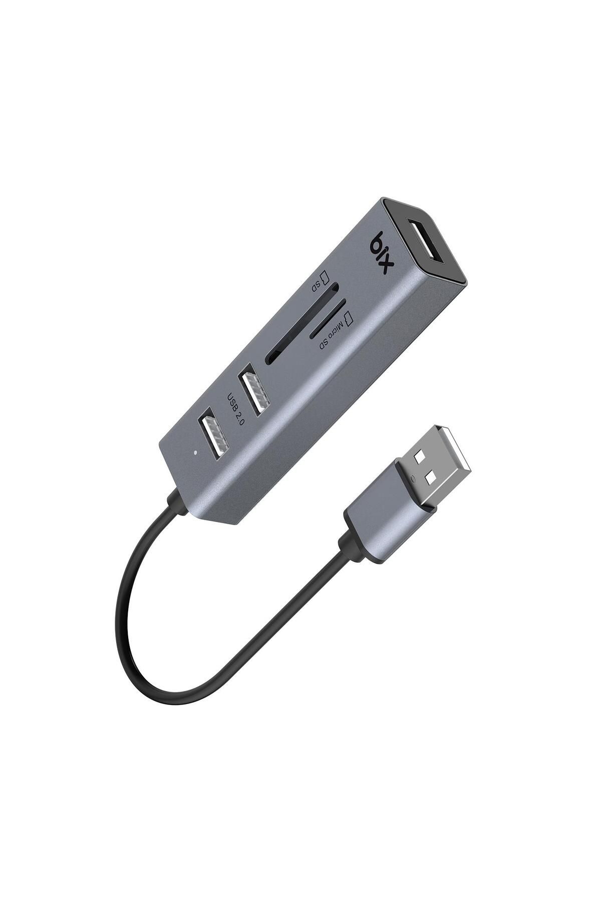 Bix Bx05hb Kart Okuyuculu 3 Portlu Usb Çoklayıcı Hub