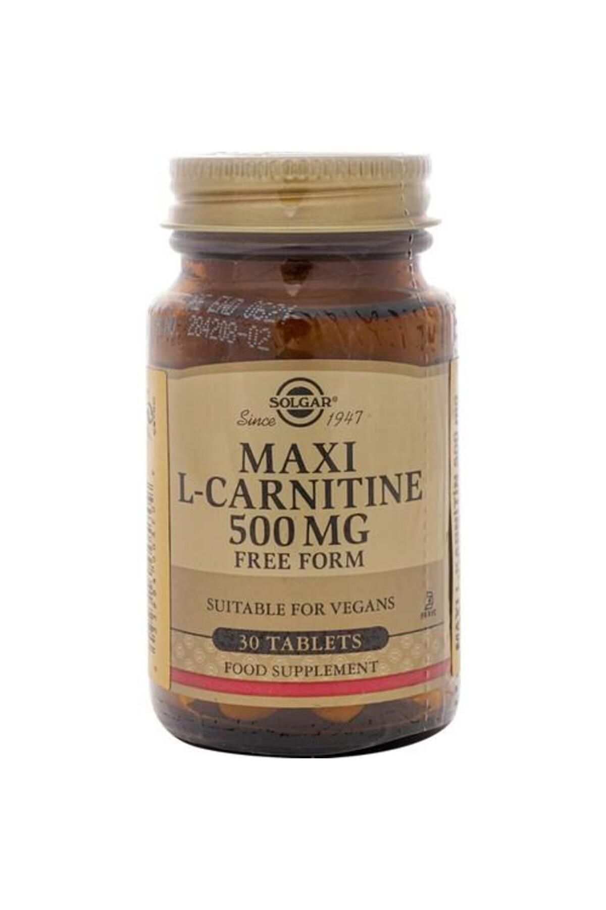 Solgar Maxi L-carnitine 500 Mg 30 Tablet