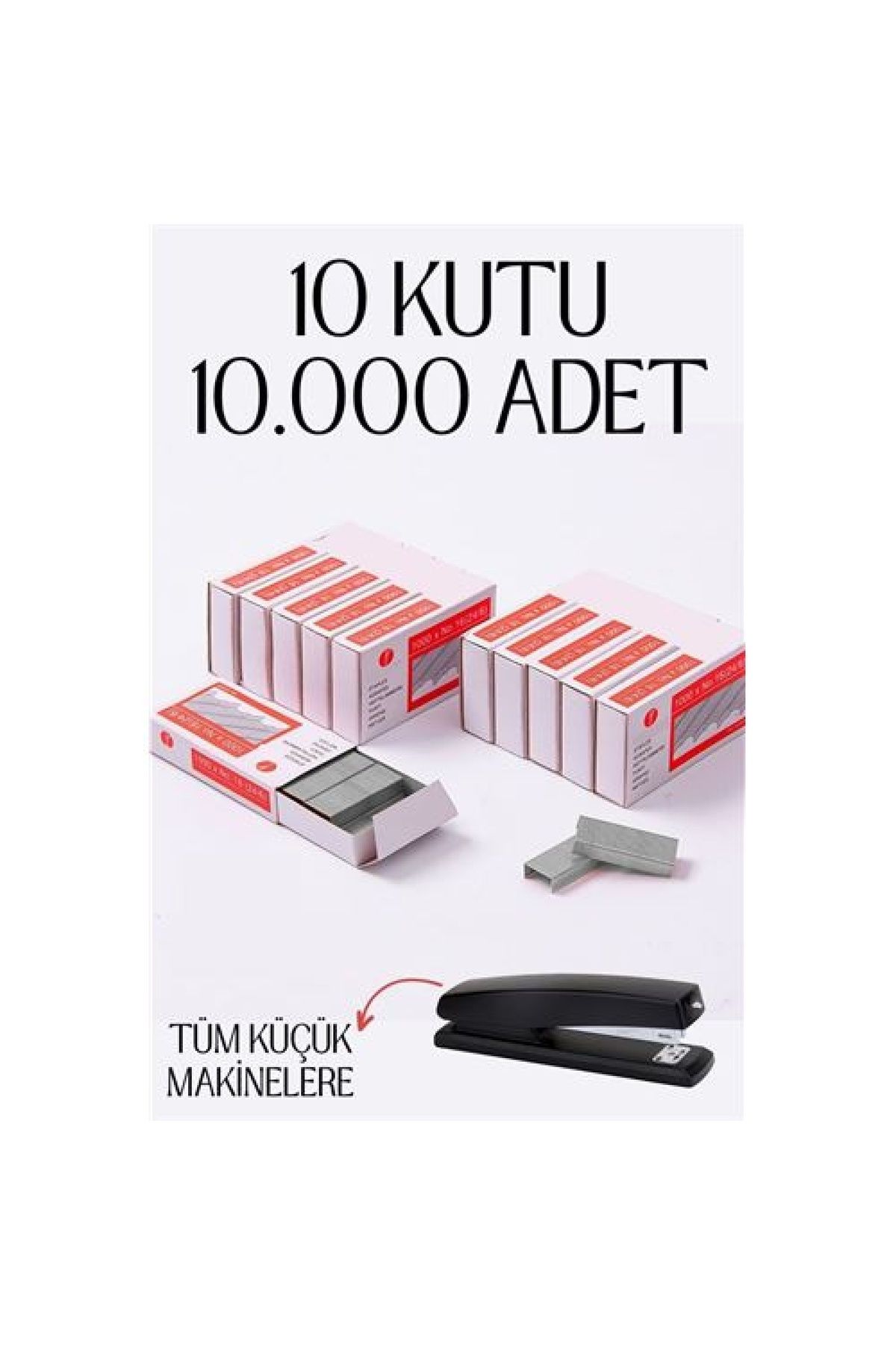 Genel Markalar 10 Kutu 10.000 Adet Küçük Zımba Teli 718593