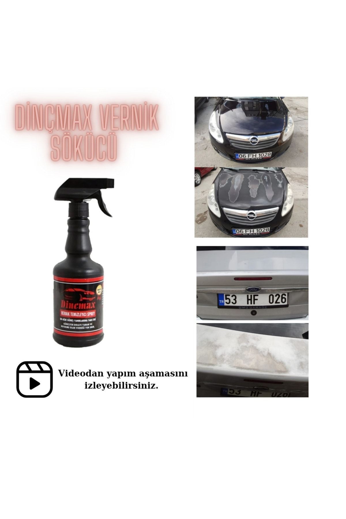 Dincmax - Varnish Remover Spray For Vehicle Sun Burns