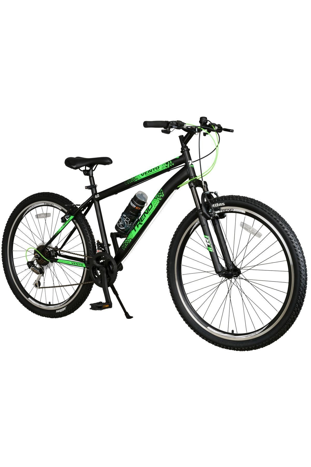TRENDBIKE Vento 27,5 Jant Önden Amortisörlü Bisiklet 21 Otomatik Vites Dağ Bisikleti Siyahneon Yeşil