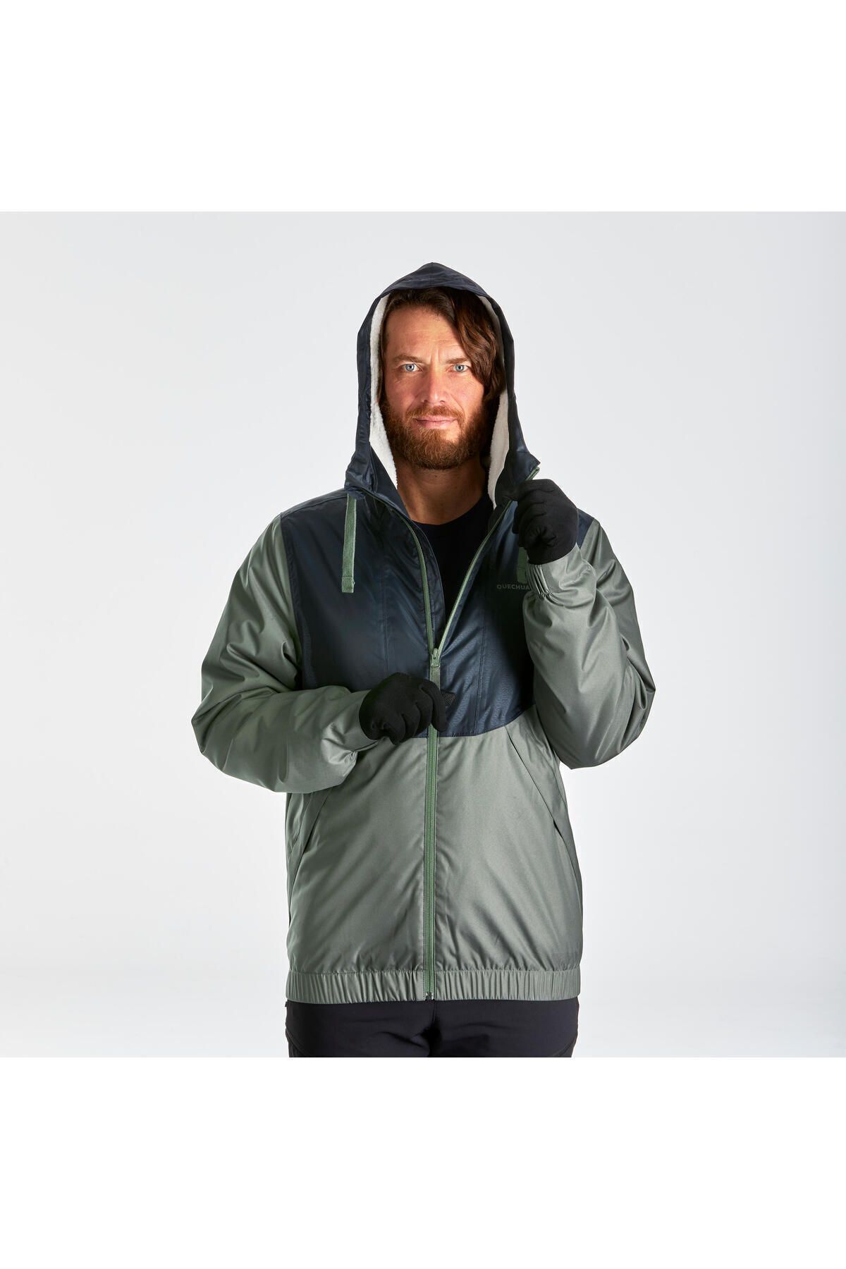 Decathlon Erkek Su Geçirmez Outdoor Kar Montu / Kışlık Mont - Haki - Sh100 -5°c