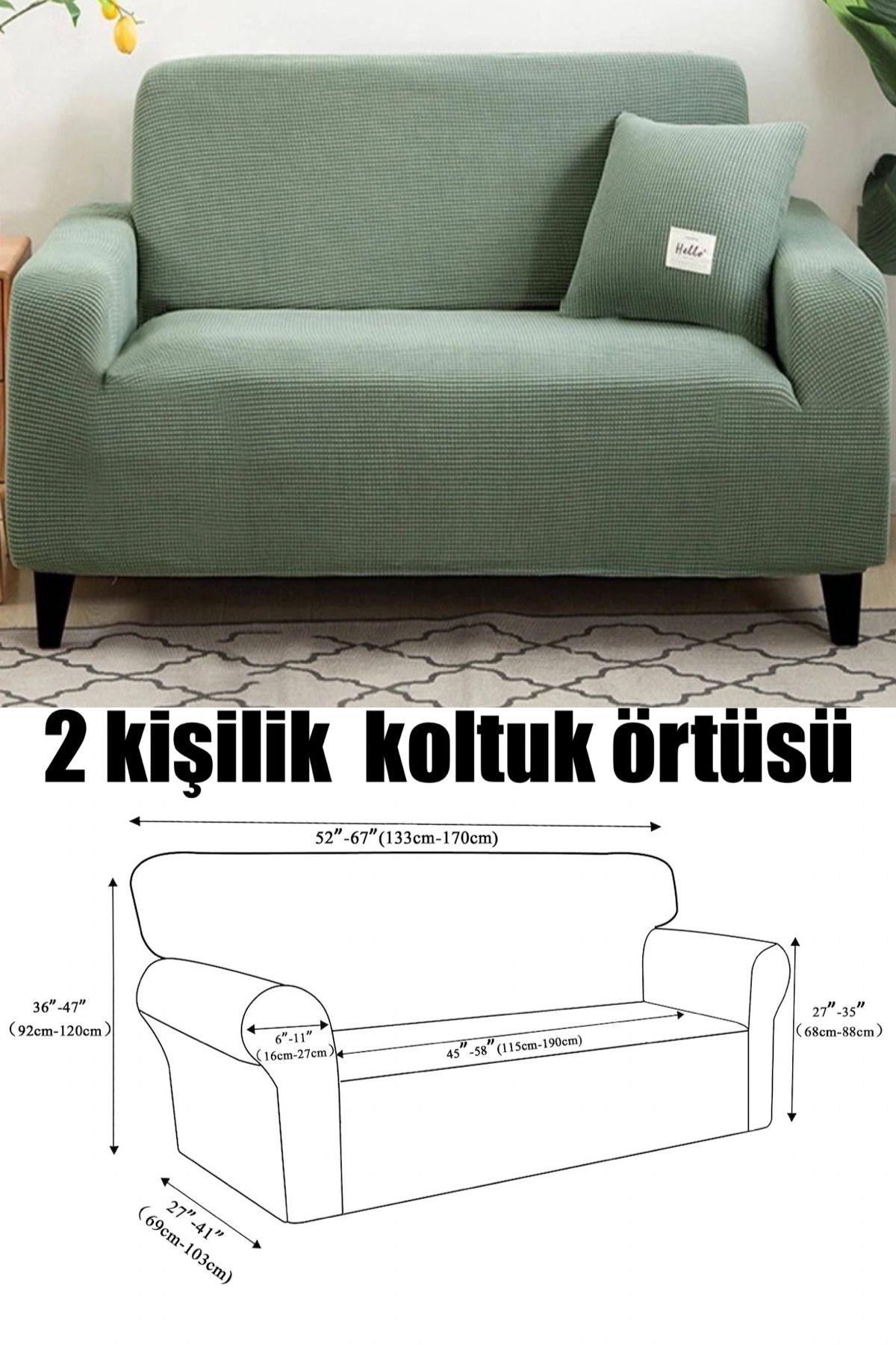 uzhanem koltuk örtüsü 2kişilik koltuk kılıfı