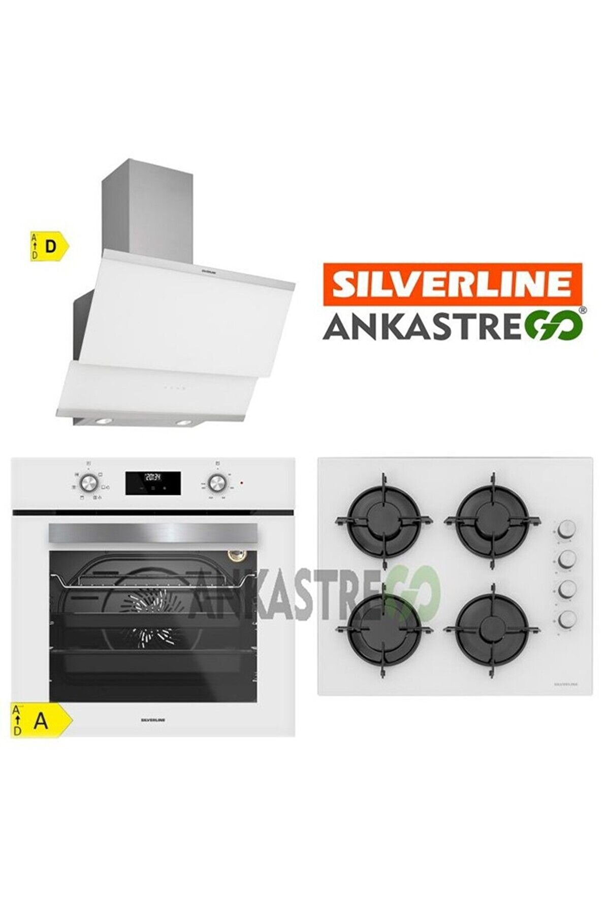 Beyaz Cam Ankastre Set (3420 CLASSY DAVLUMBAZ - CS5349W01 OCAK - BO6502W02 FIRIN)