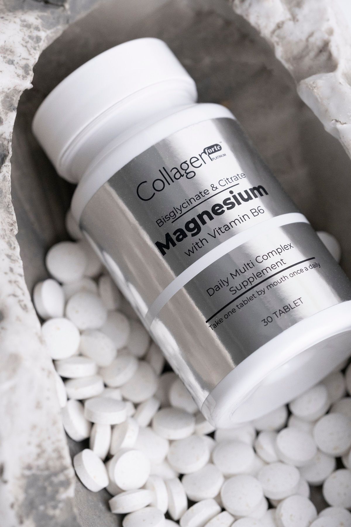 Collagen Forte Platinum Magnezyum Bisglisinat & Sitrat, Vitamin B6, Vitamin C