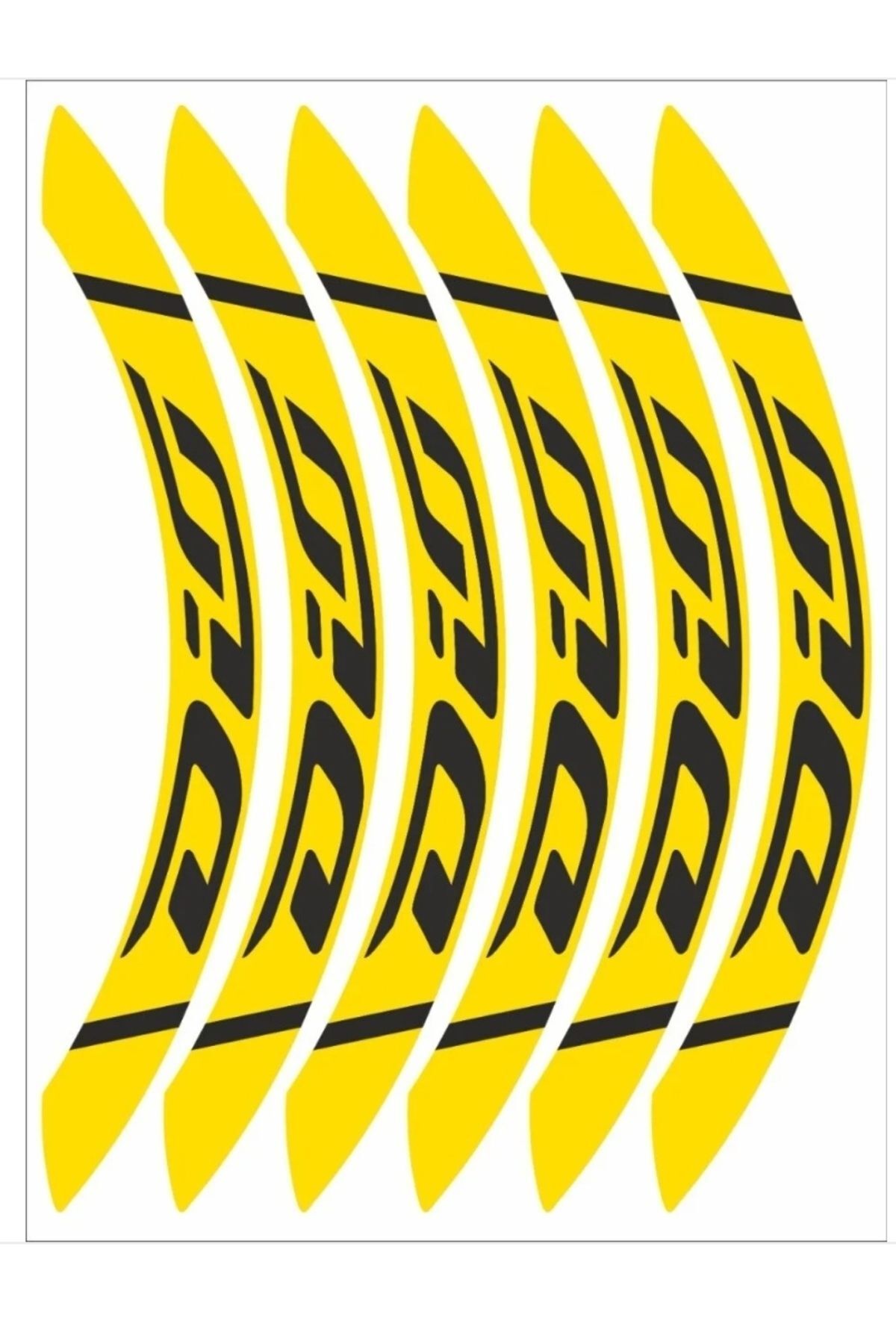 Honda Dio Sarı Baskılı Jant Şerit Sticker