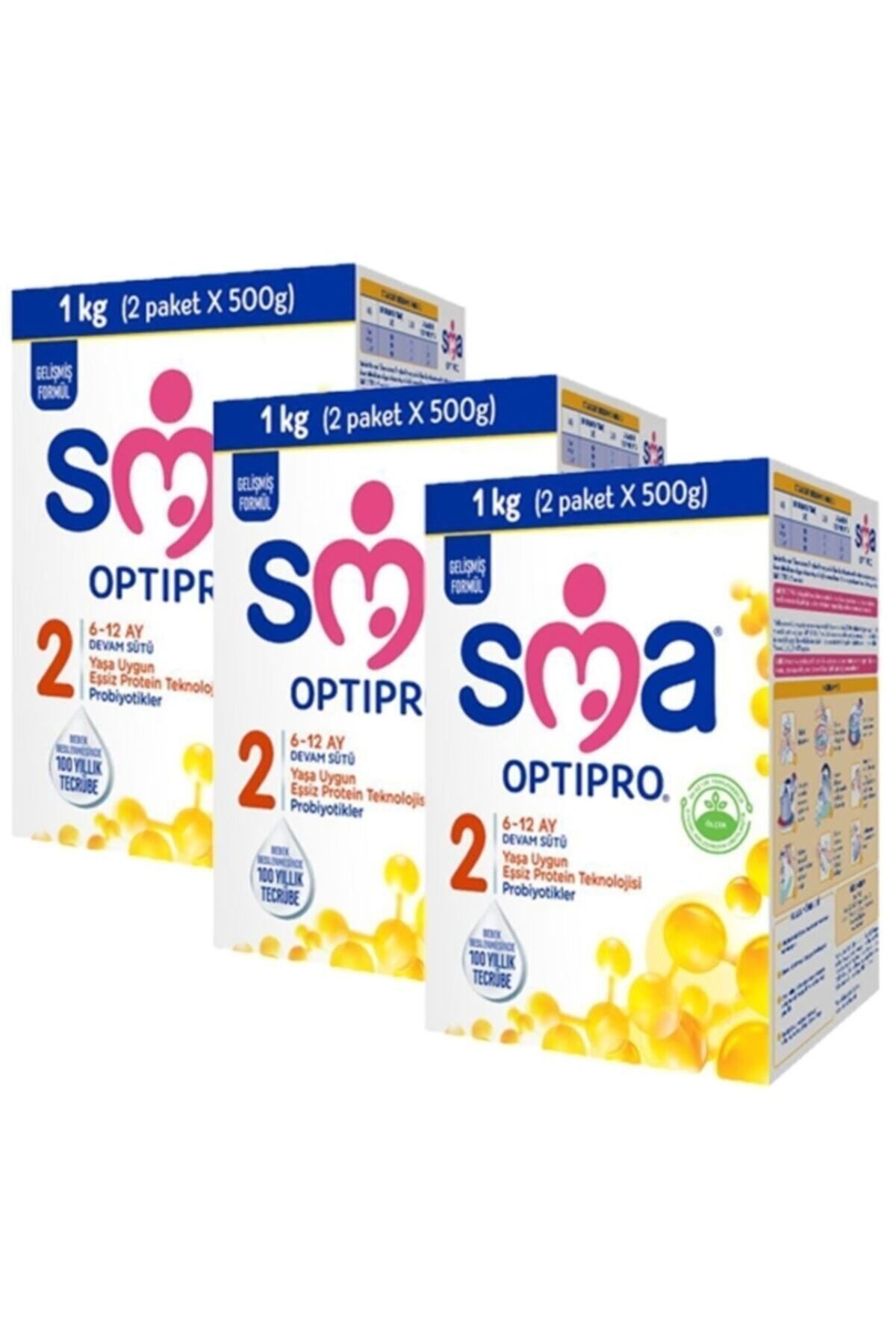 SMA Optipro Probiyotik 2 6-12 Ay Bebek Sütü 1000 Gr X 3 Adet