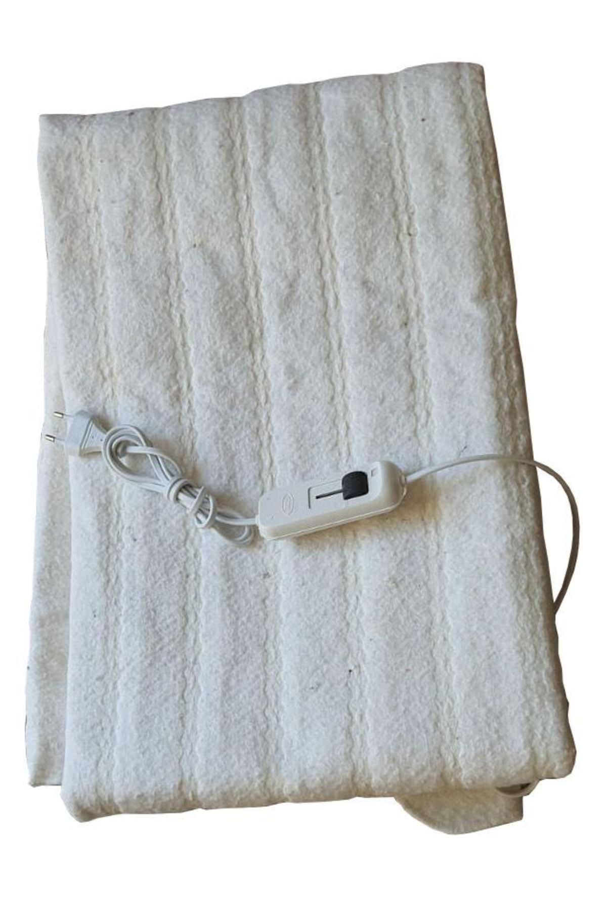 Mor Minder Elektrikli Battaniye (120X160) Beyaz Keçe Kumaş Çift Kişilik