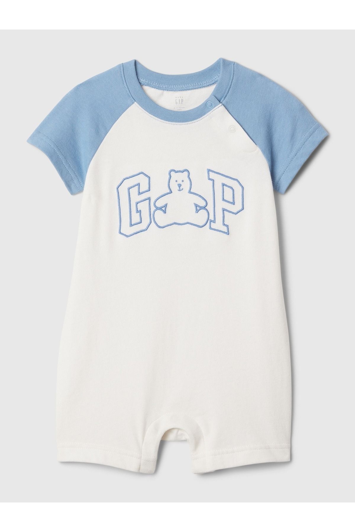 GAP Erkek Bebek Beyaz Gap Logo Brannan Bear Grafikli Tulum