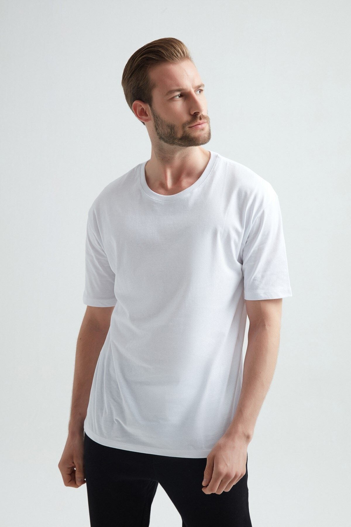 ERDEM İÇ GİYİM Weweus Beyaz Oversize Erkek T-shirt 1023
