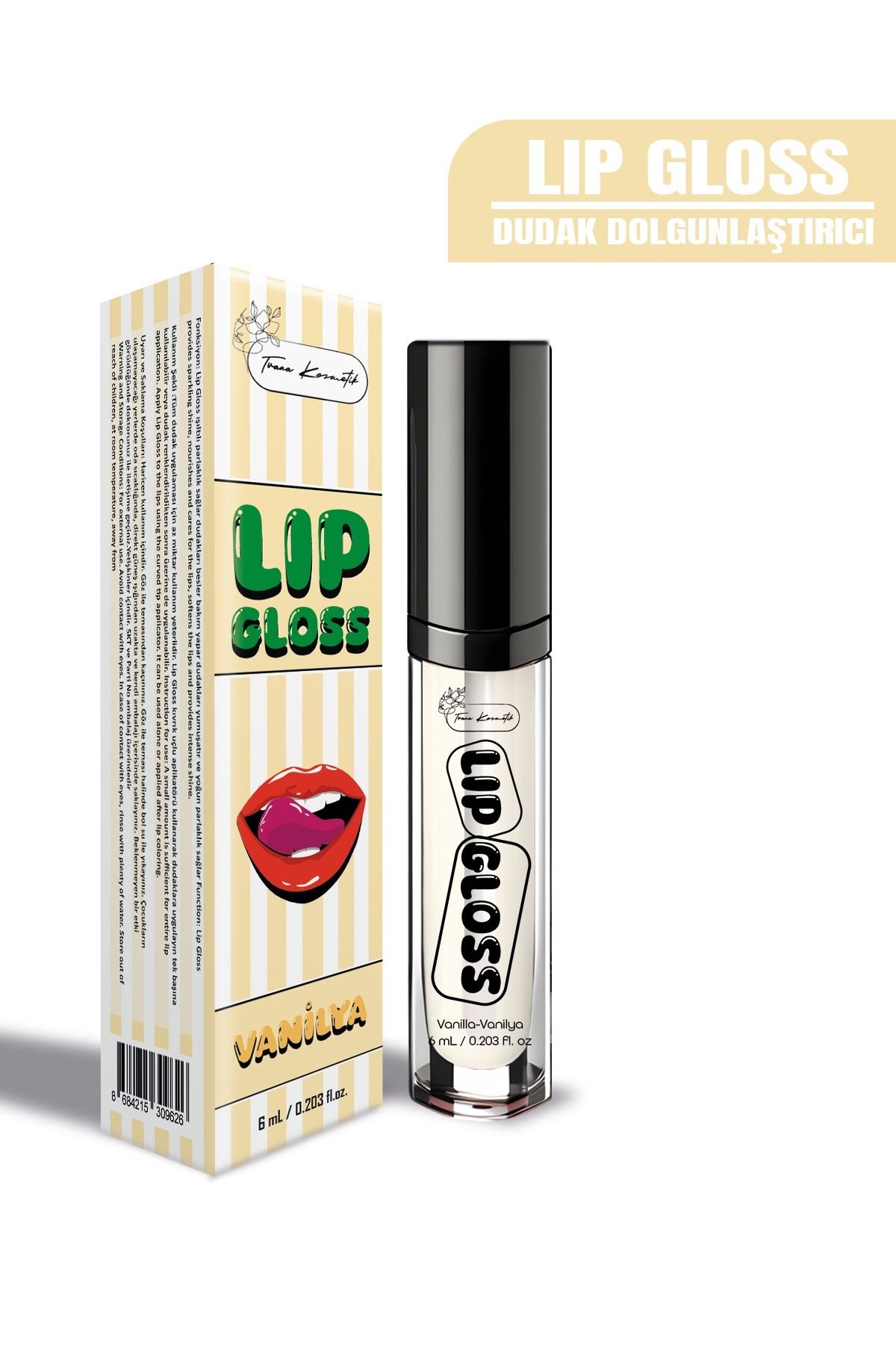 Tuana Kozmetik Vanilya Dudak Dolgunlaştırıcı ve Parlatıcı Lip Gloss