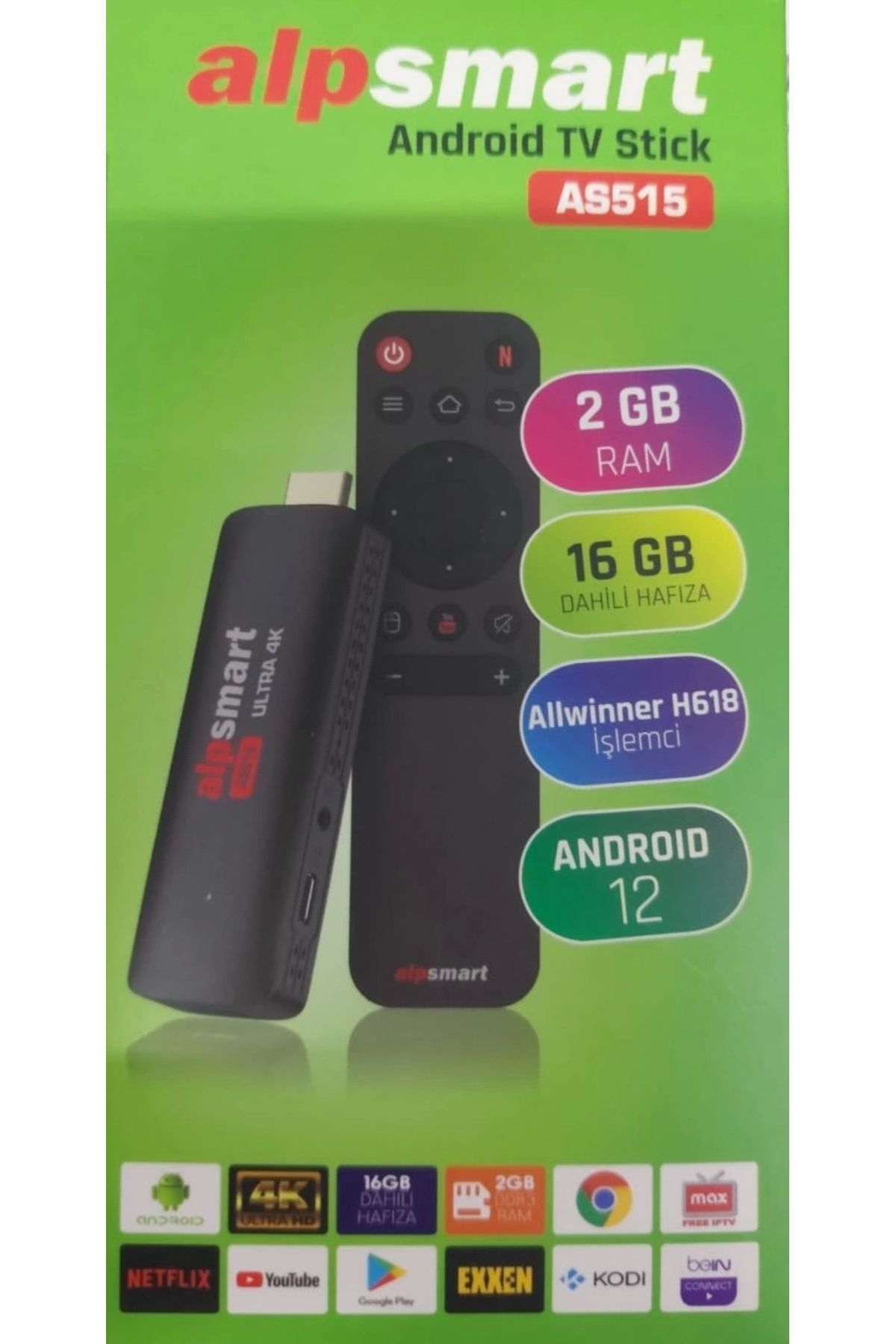 ALPSMART As515 Android 12 Tv Mini Box Media Player 2 Gb / 16 Gb 114042