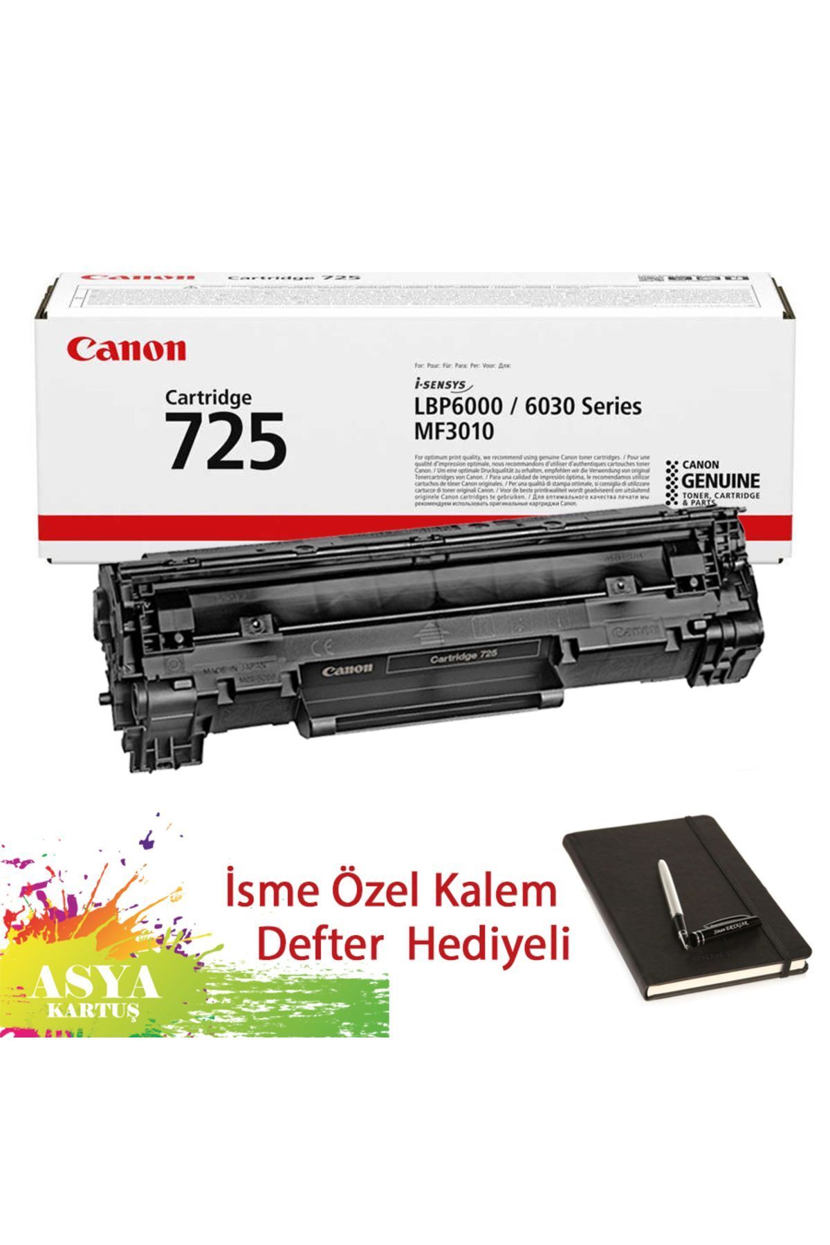 Canon CRG-725 Siyah, 2400 Sayfa Kapasiteli Orijinal Toner. Canon İ-Sensys LBP-6030W