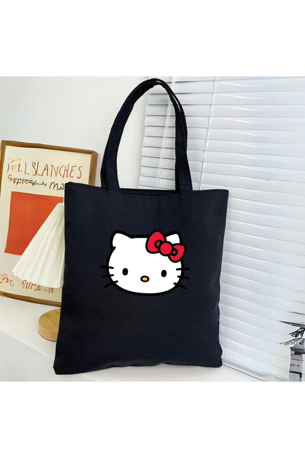 Touz Moda Hello Kitty Siyah Bez Çanta