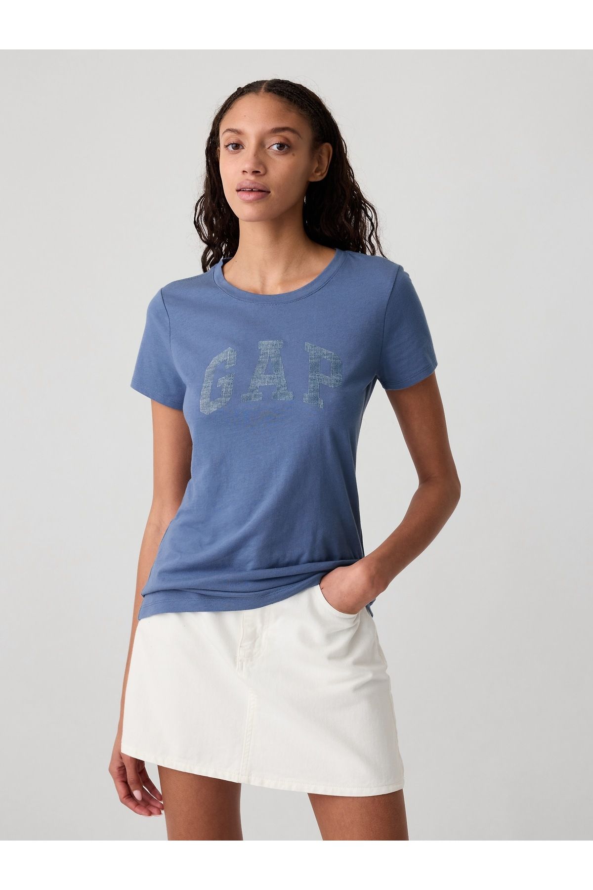 GAP Kadın Mavi Gap Logo T-Shirt