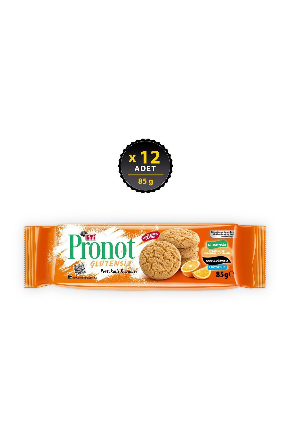 Eti Pronot Glutensiz Kurabiye 85 G X 12 Adet