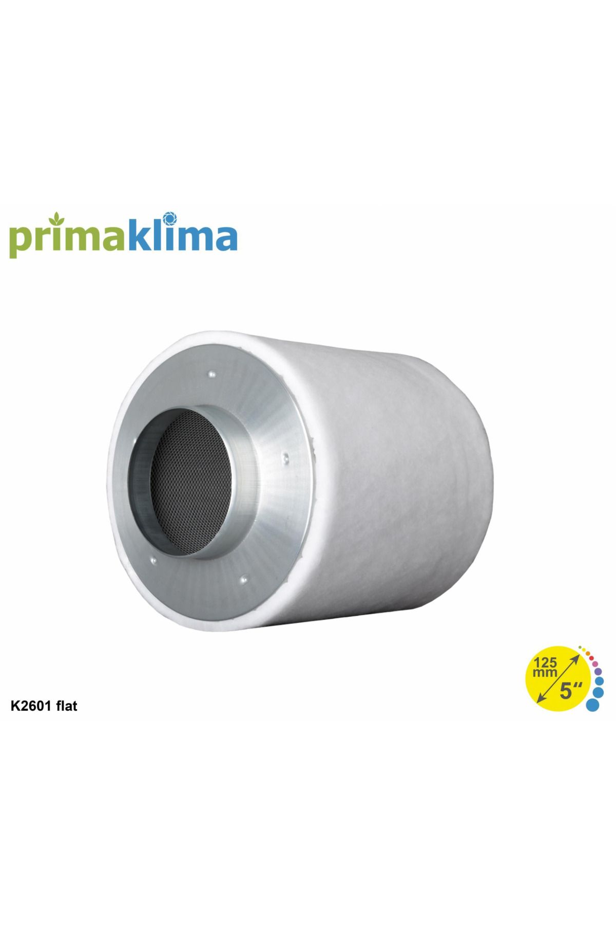 Prima Klima K2601-flat Karbon Filtre 440 M3/h 125 Mm