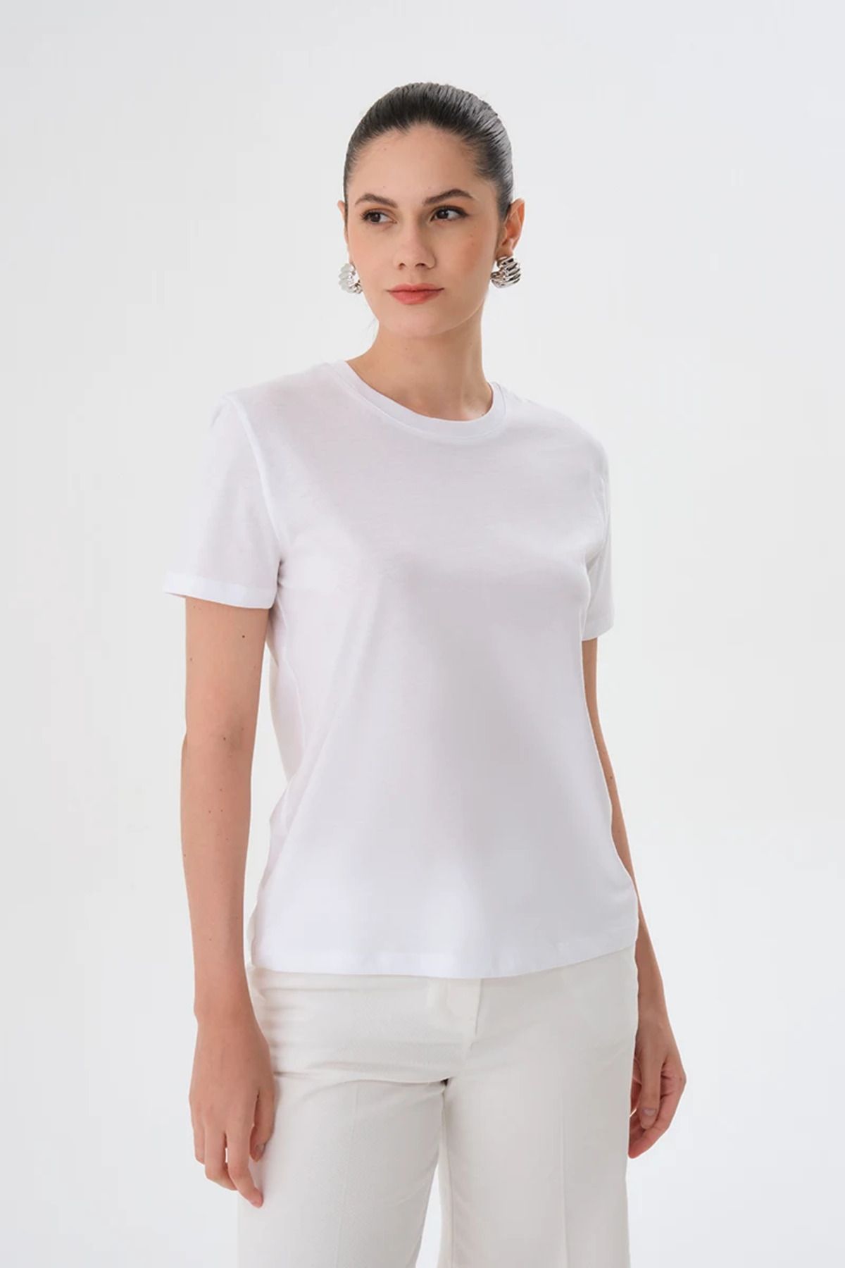 Gusto Basic Tshirt - Beyaz