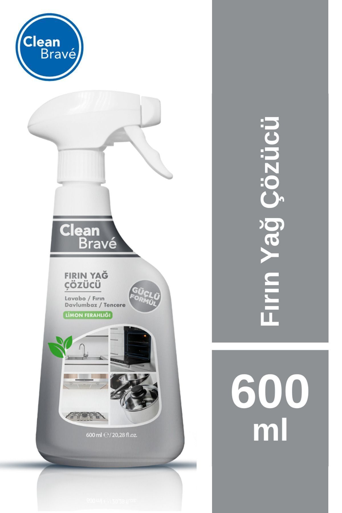 CleanBrave Clean Brave Fırın Yağ Çözücü Güçlü Formül 600ml