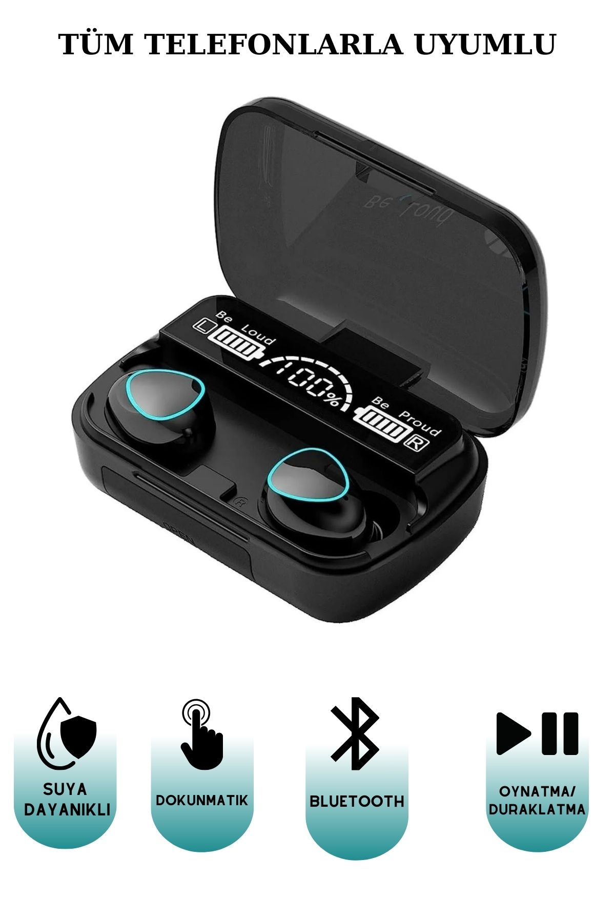 Ocado M10 Earbuds Kulakiçi Tws Bluetooth Kulaklık Led Göstergeli Powerbankli Kablosuz Wireless Kulaklık