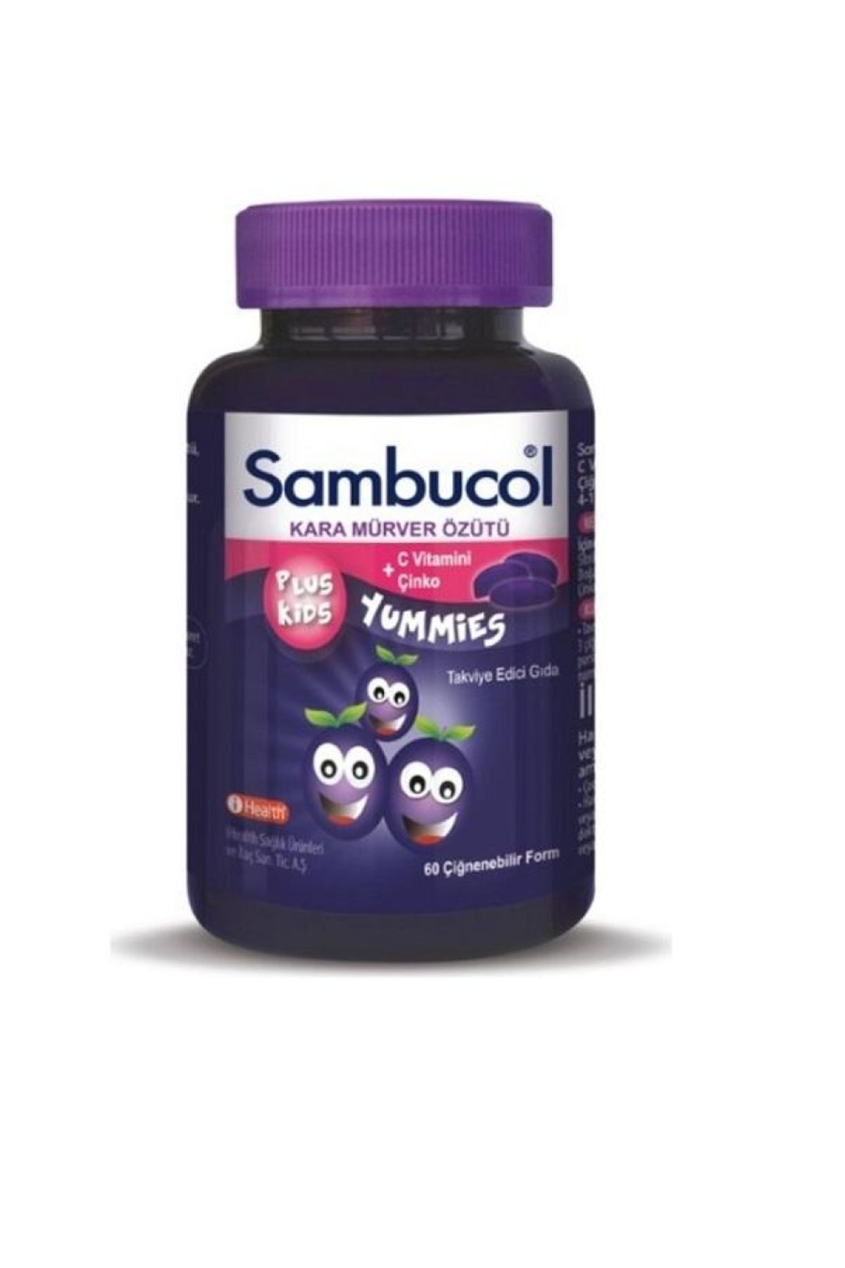 Sambucol Plus Kids Yummies Çocuklar Için Takviye Edici Gıda 60 Adet