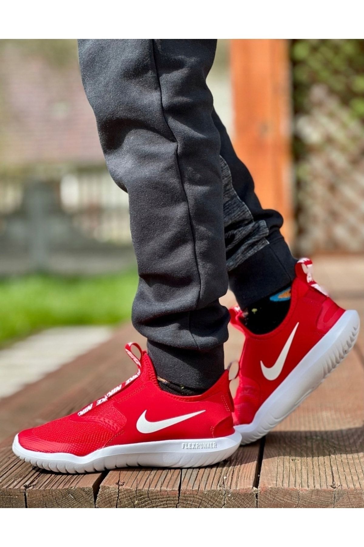 Nike Flex Runner Bağcıksız Unisexs Çocuk Ayakkabı Kalıp 1 Numara Dardır
