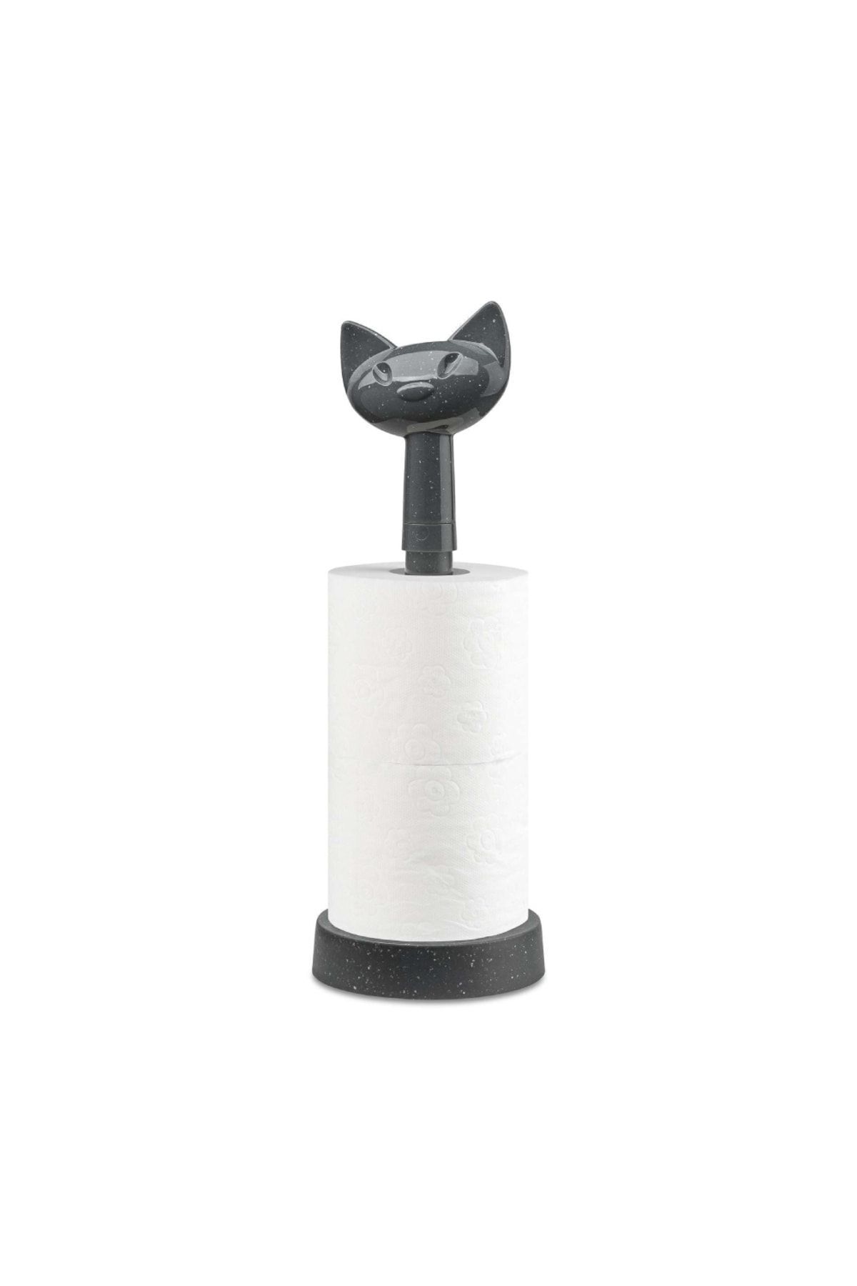 Koziol Kedi Başlıklı Gri Tuvalet Kağıdı Rulo Tutucu