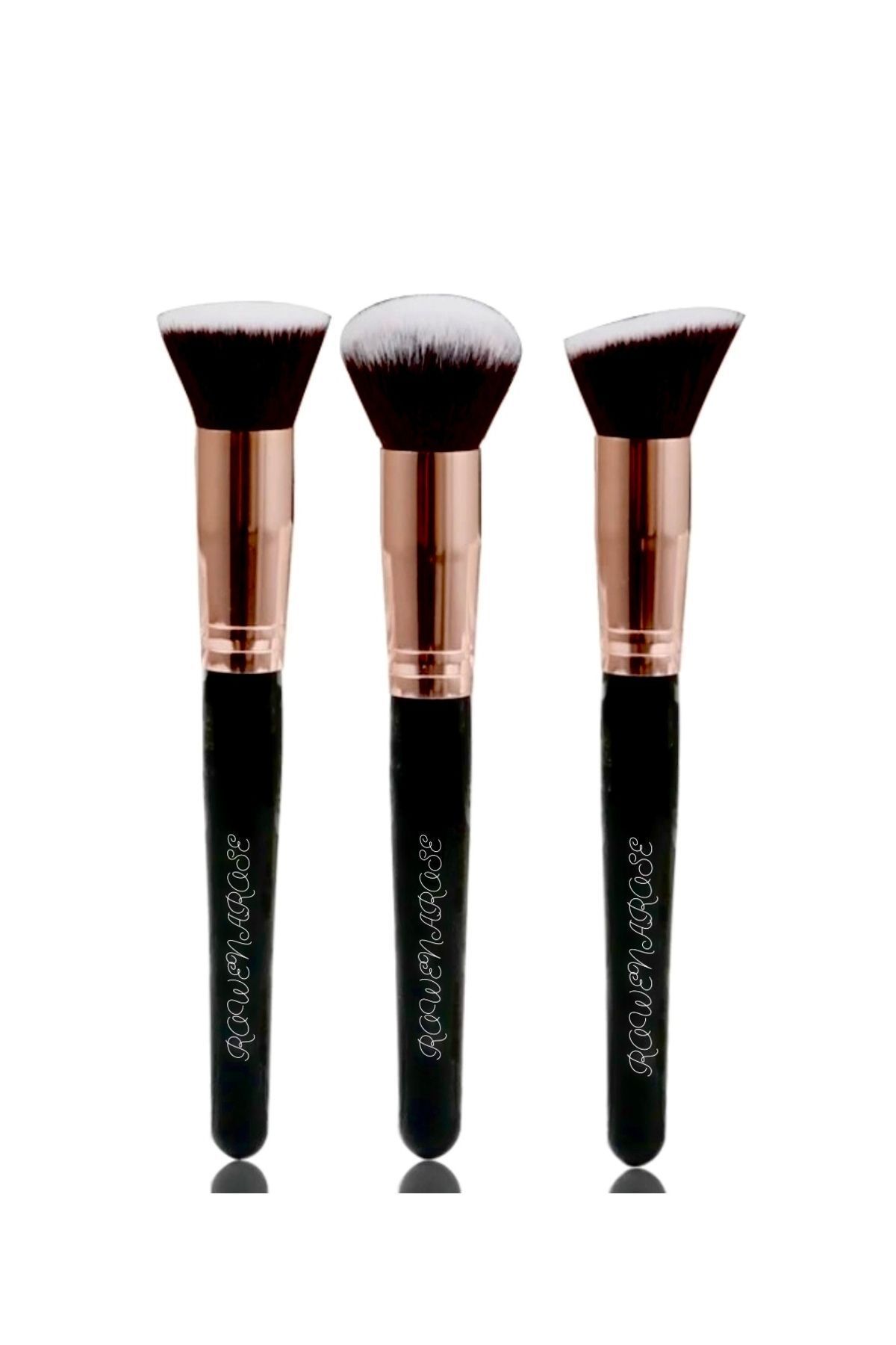 ROWENAROSE 3’lü Makyaj Fırçası Seti (Allık-Fondöten-Kapatıcı) Makeup Brush Set