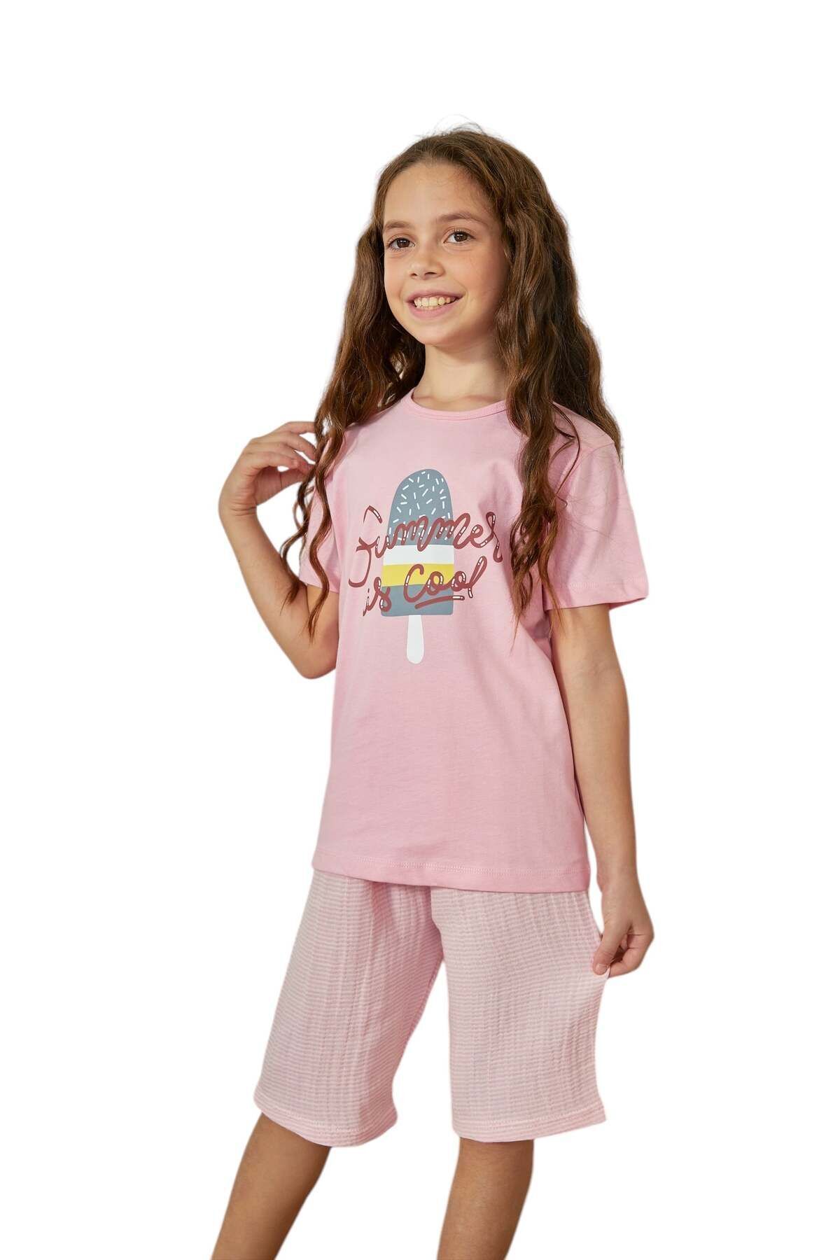 Weweus Pembe Kız Çocuk Pijama Takımı 827
