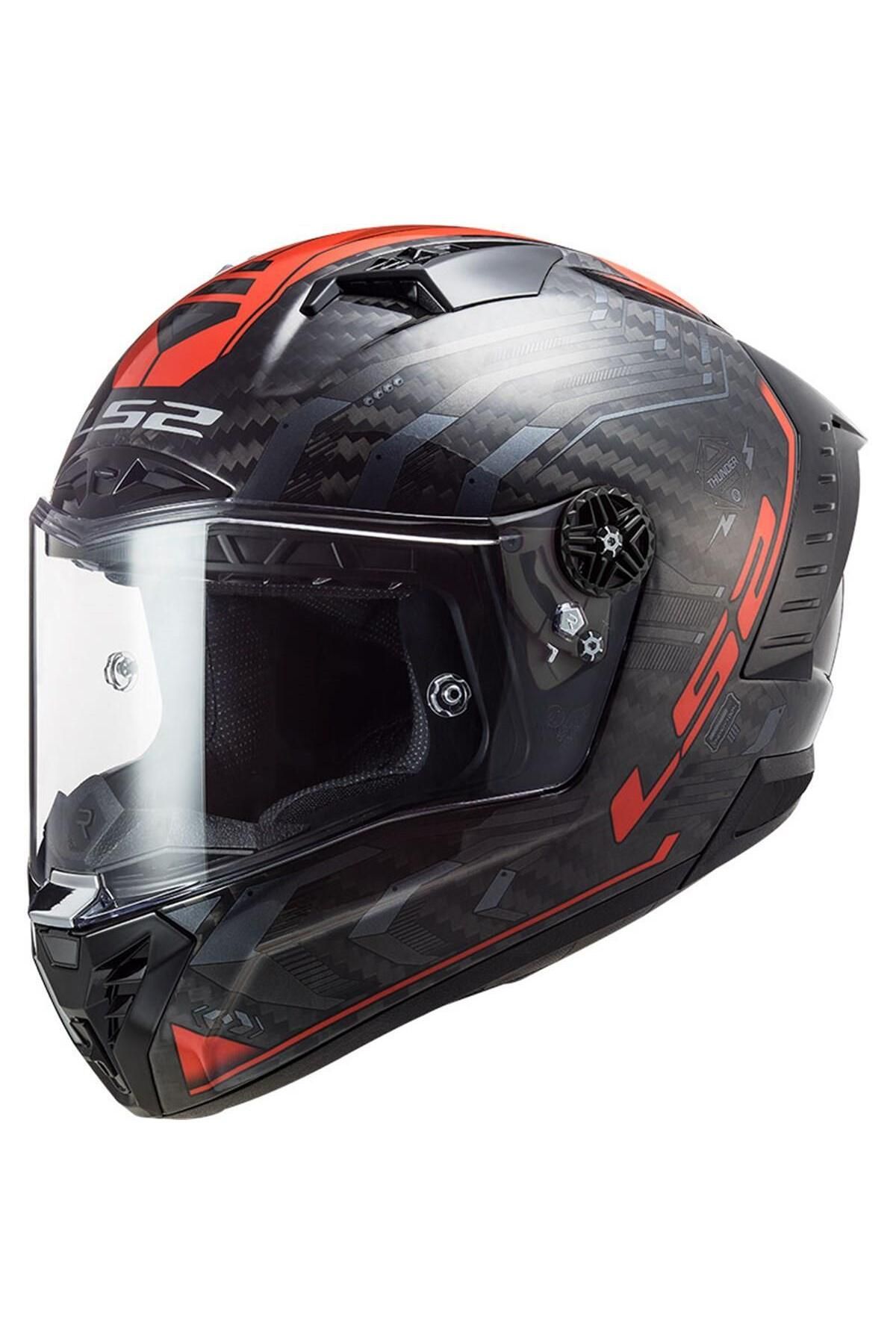 LS2 Thunder Sputnık Metal Kırmızı Kask