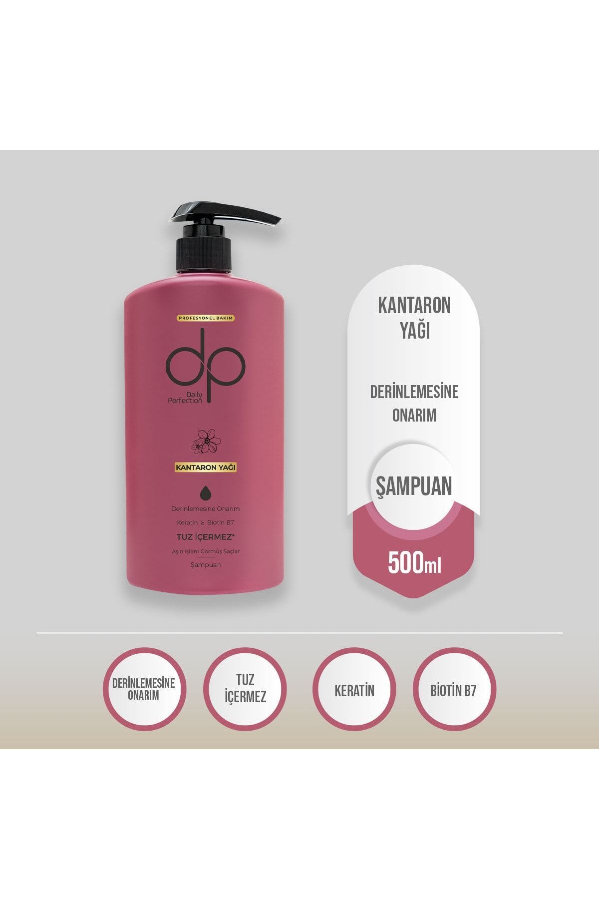 DP Daily Perfection Kantaron Yağı Tuzsuz Şampuan 500 Ml