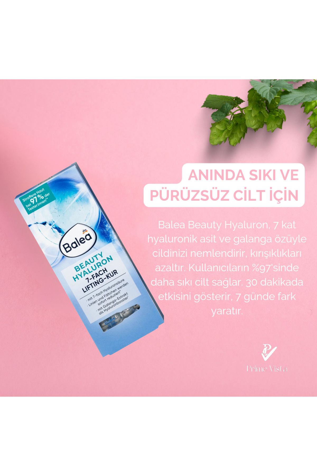 BALEA Ampul Güzellik Hyaluronik Lifting Bakımı (7x1 ml), 7 ml