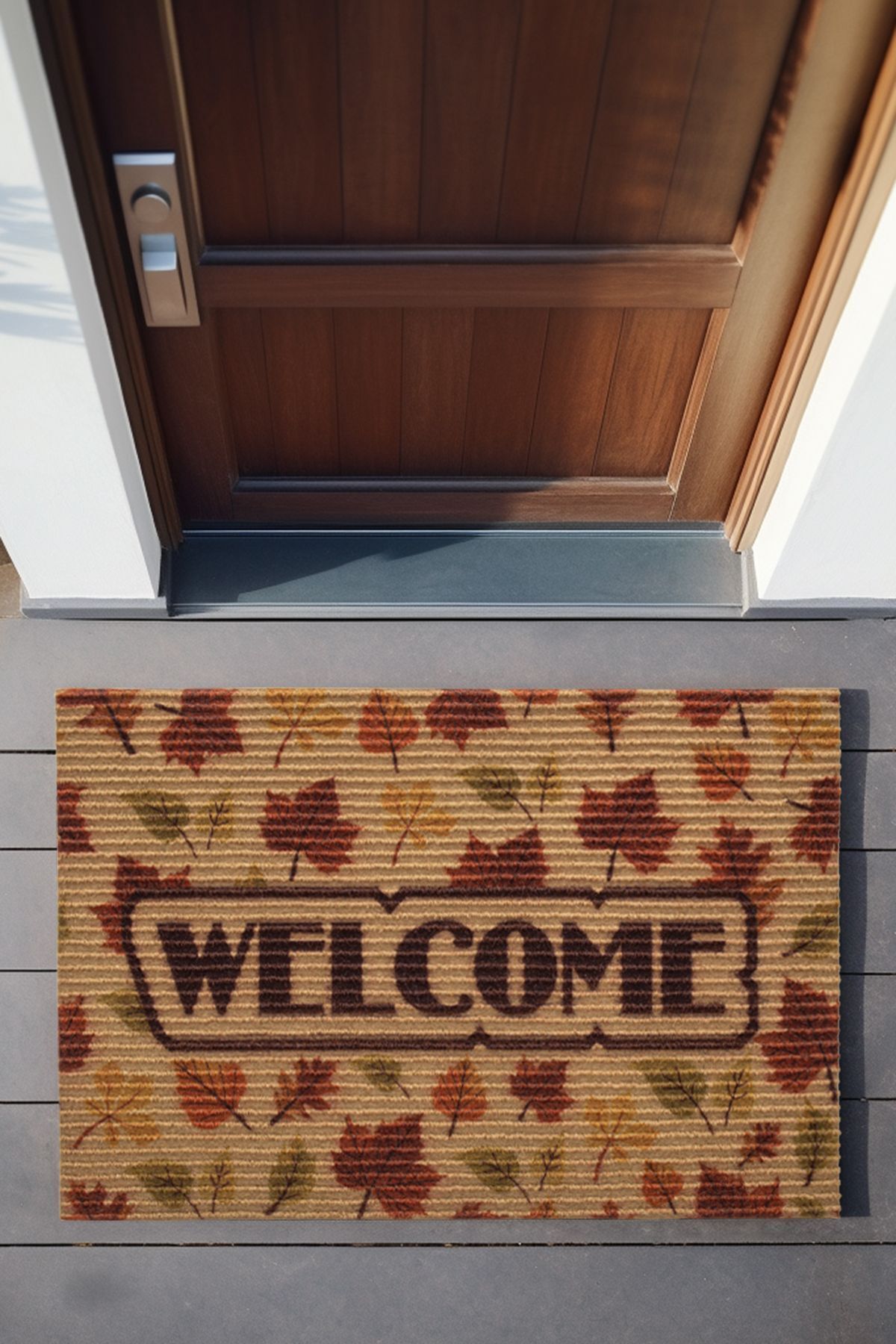 Koza Home Coco Welcome Sonbahar Paspas Dış Kapı Paspası Kıl Kapı Önü Paspası 40x60 3675