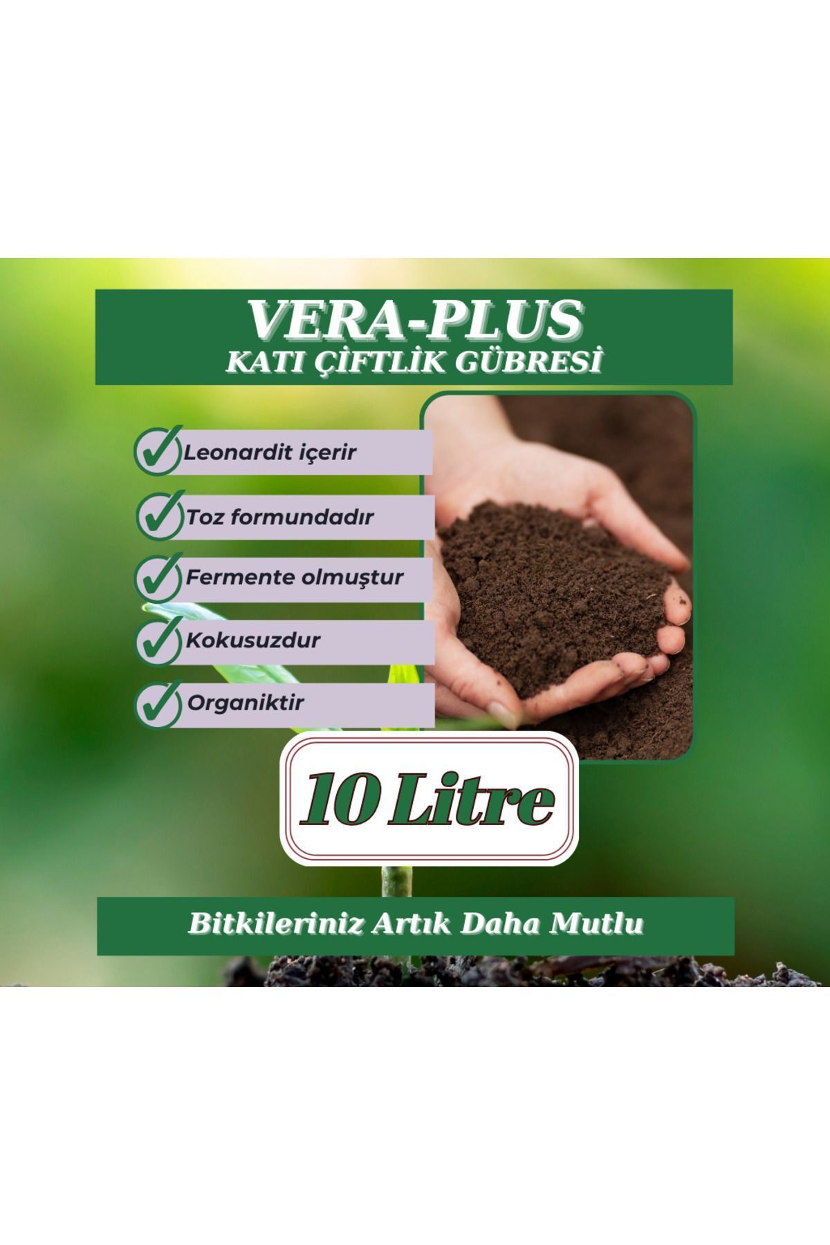MF Botanik Vera-plus Organik Katı Çiftlik Gübresi - 10 Litre