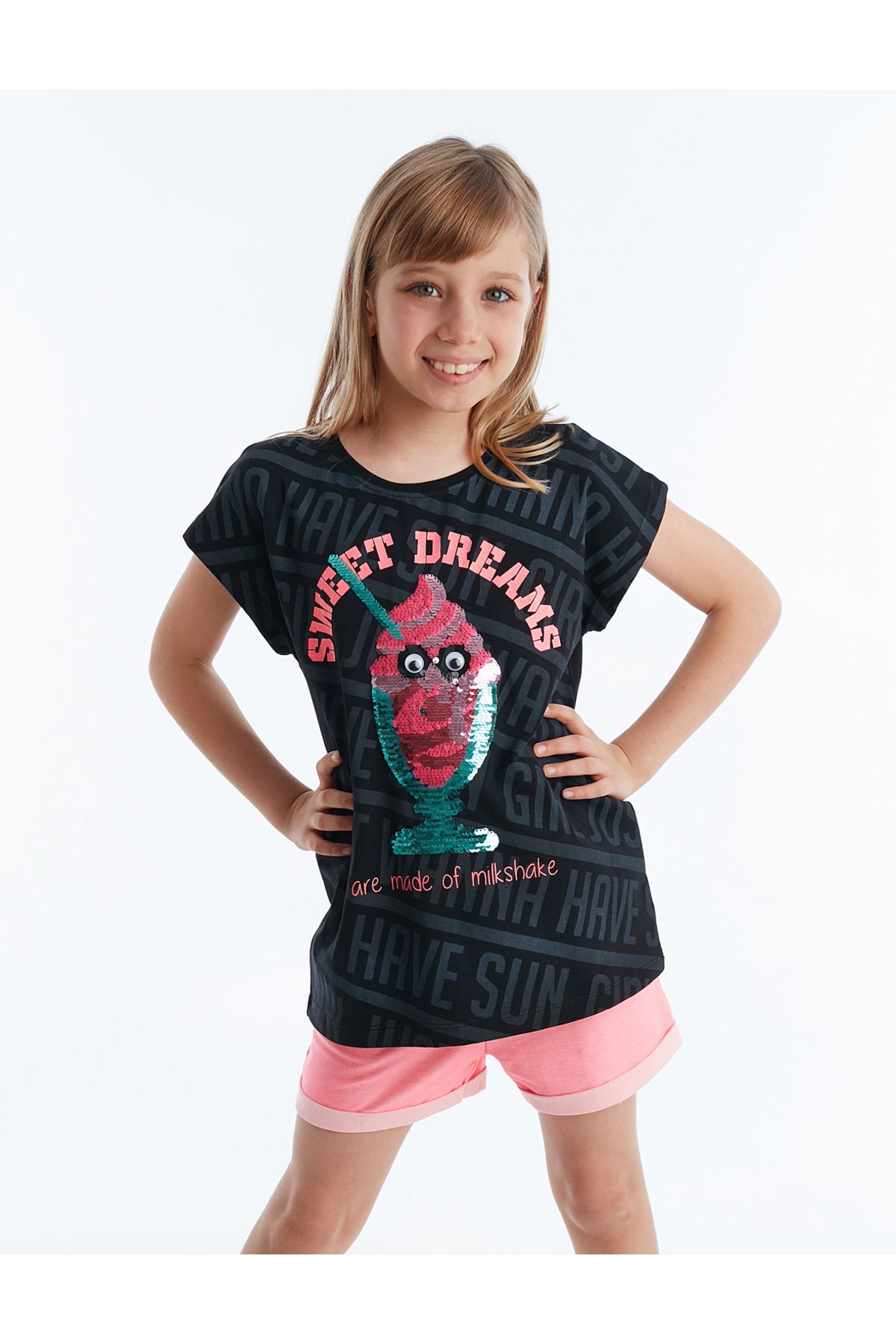 MSHB&G Sweet Dreams Kız Çocuk T-shirt Şort Takım