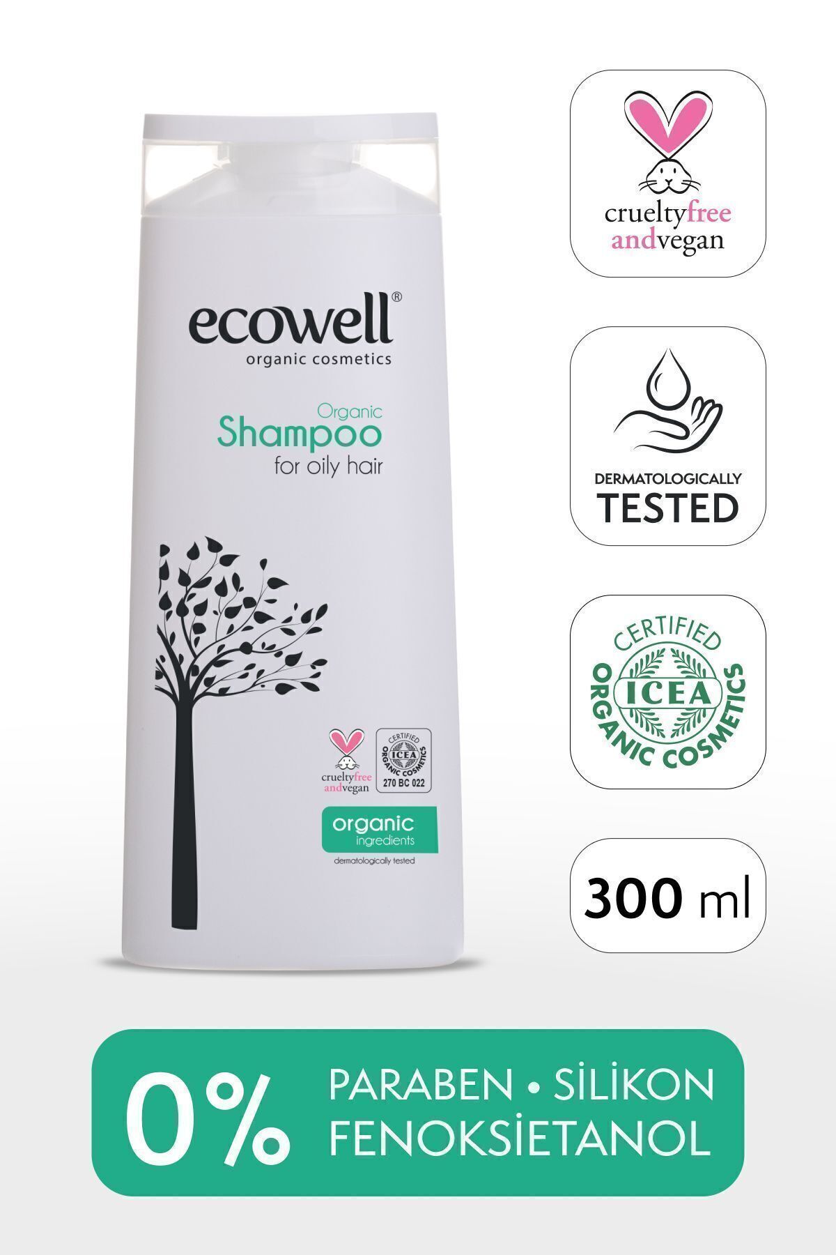 Ecowell Organik Içerikli Şampuan 300 ml