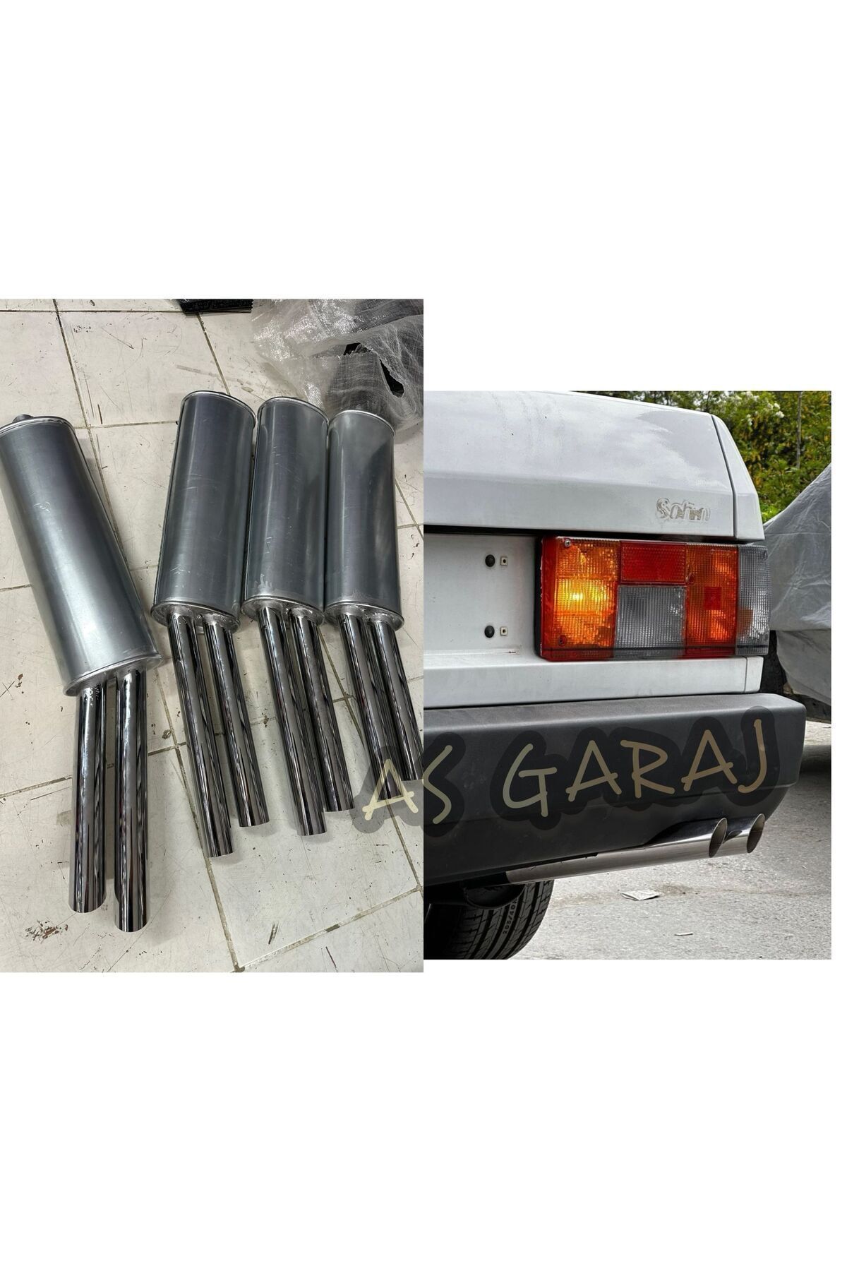 as garaj TOFAŞ ÇAPRAZ  Uyumlu KROM KAZANLI EGZOZ 1Adet