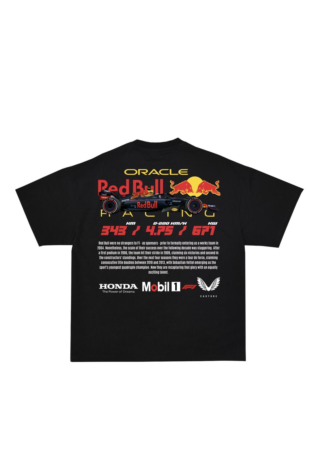 Lora Benvito Oracle Red Bull F1 Racing Oversize Tİşört